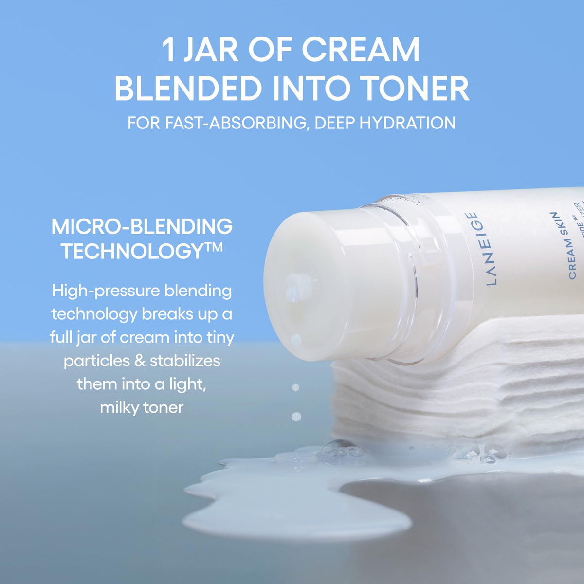 Sky Blue LANEIGE Cream Skin Face Hydrating Milky Toner | Korean Toner & Moisturizer