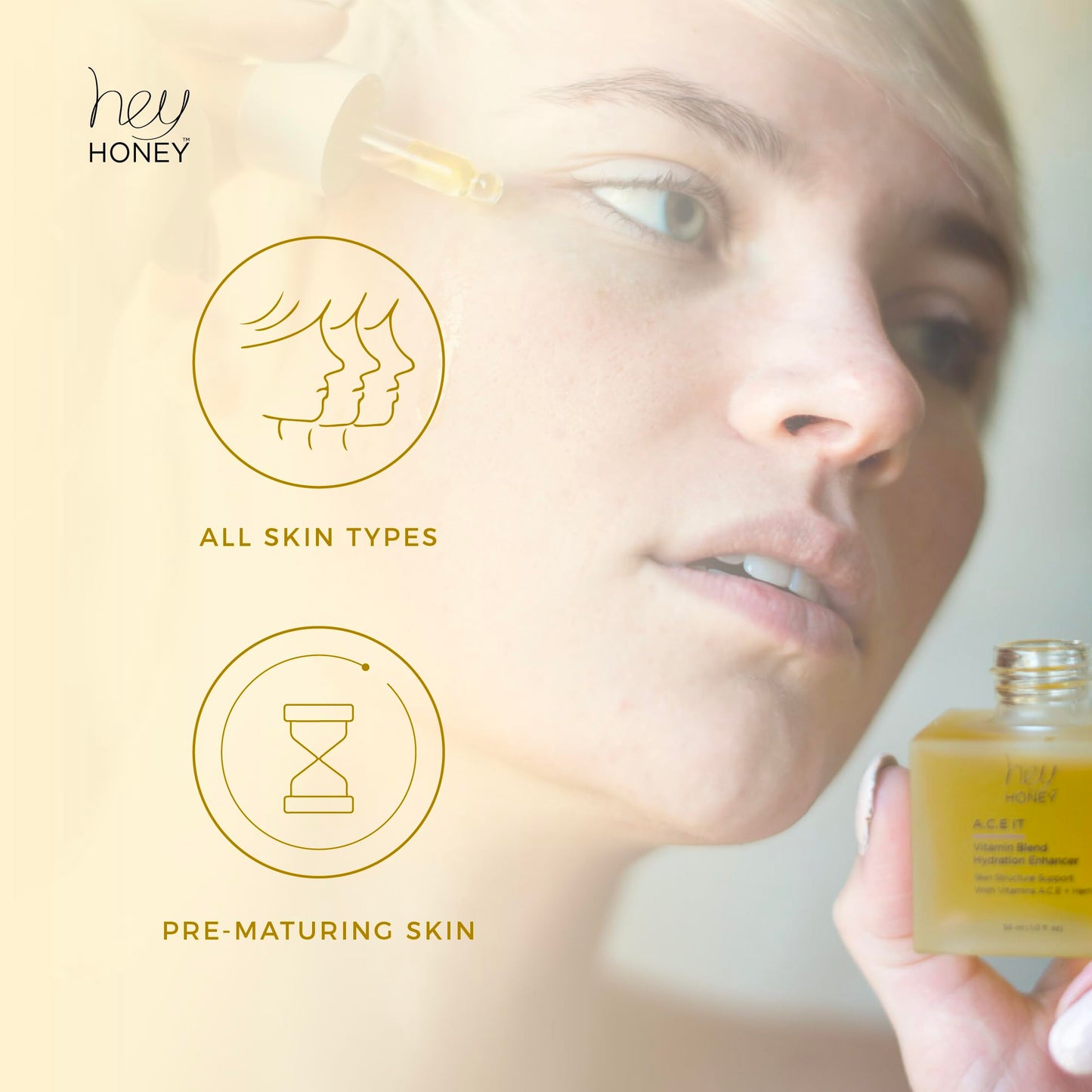 Bisque Hey Honey Vitamin C A E Serum Anti Aging Wrinkles Dark Spots Brightening Glow Clean Beauty 1 Oz