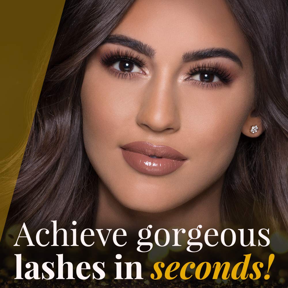 Black Ardell Self Adhesive False Eyelashes Demi Wispies - Reusable, Lightweight, Natural Look Lashes, No Glue Needed, 4 Pack