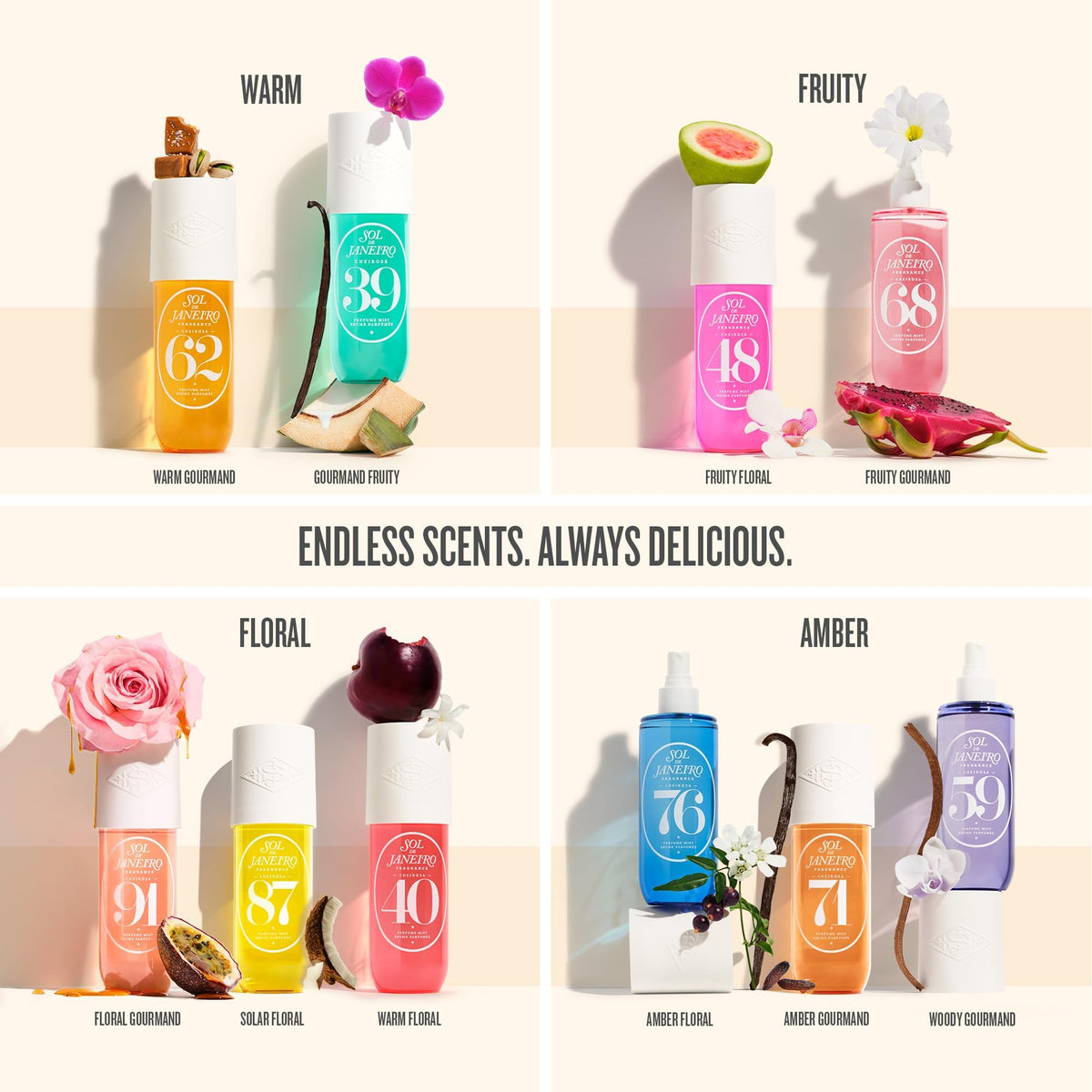 Seashell SOL DE JANEIRO Cheirosa 59 Hair & Body Fragrance Mist Refill 240mL/8 fl oz
