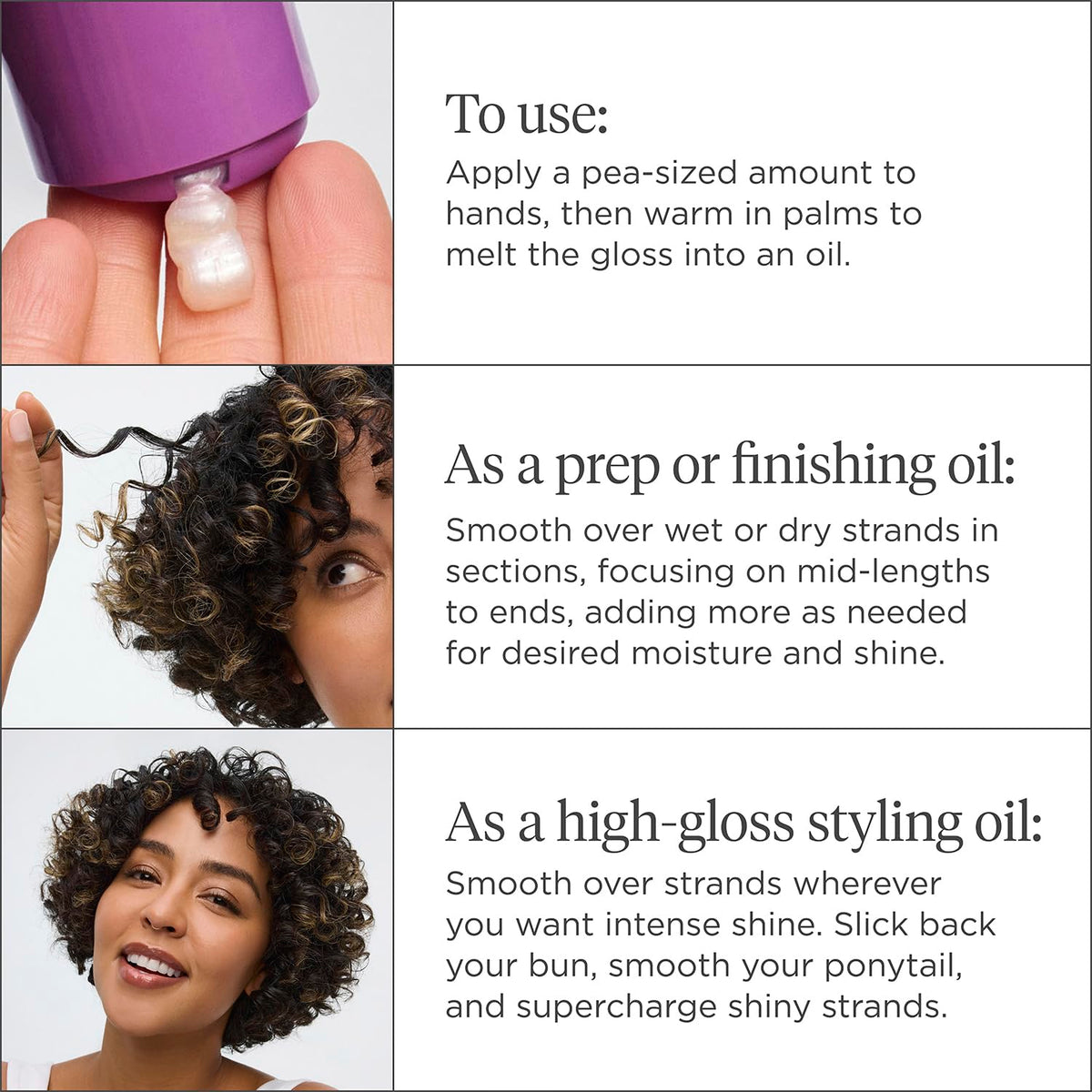 White Smoke Briogeo Style + Treat Supreme Shine Strengthening Oil | Gloss-to-Oil