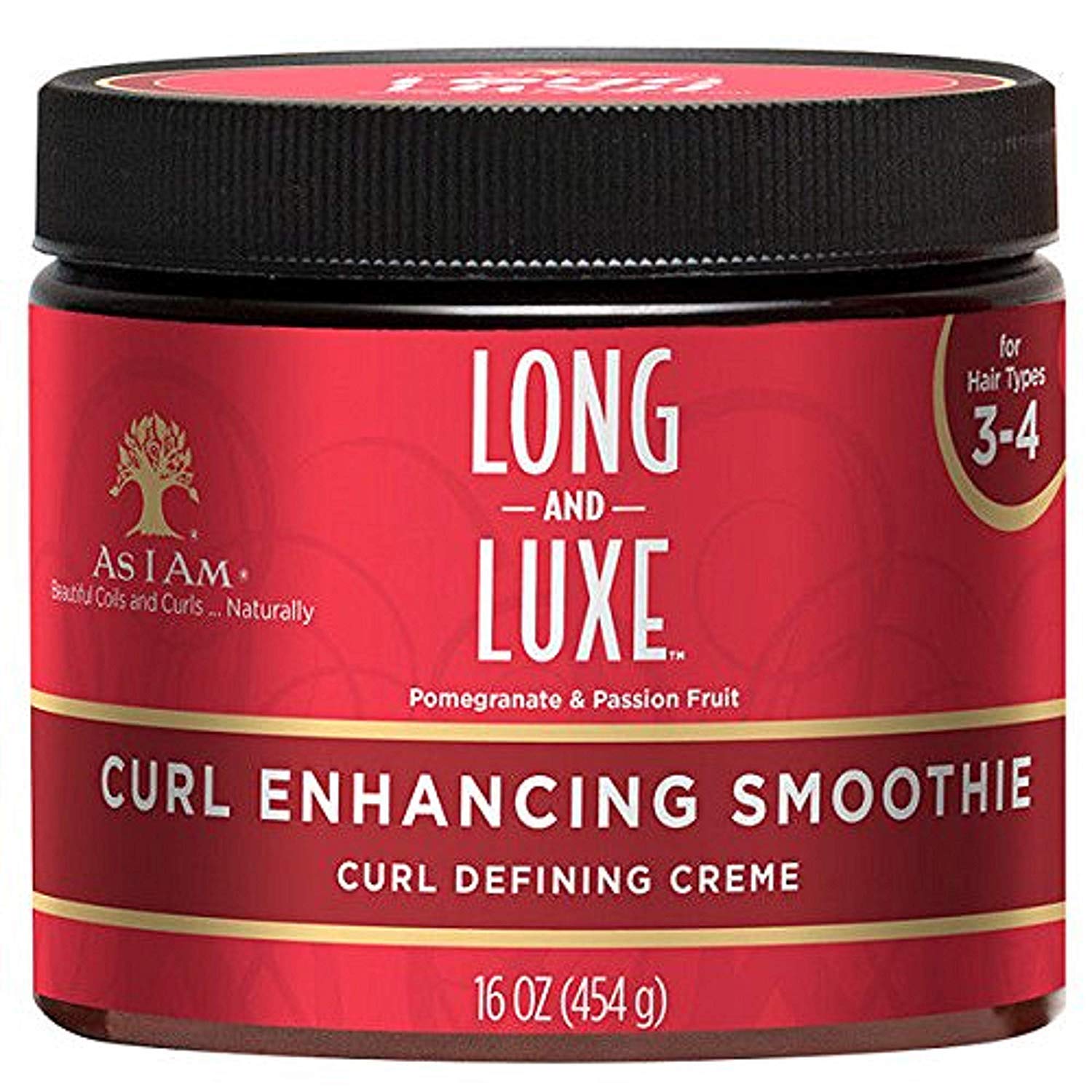 Black As I Am Long&Luxe Pomegranate"Shampoo+Conditioner+Leave-In+Cream" Hair Bundle