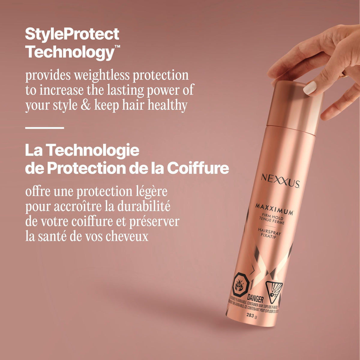 Rosy Brown Nexxus Maxximum Super Hold Styling & Finishing Mist 283g