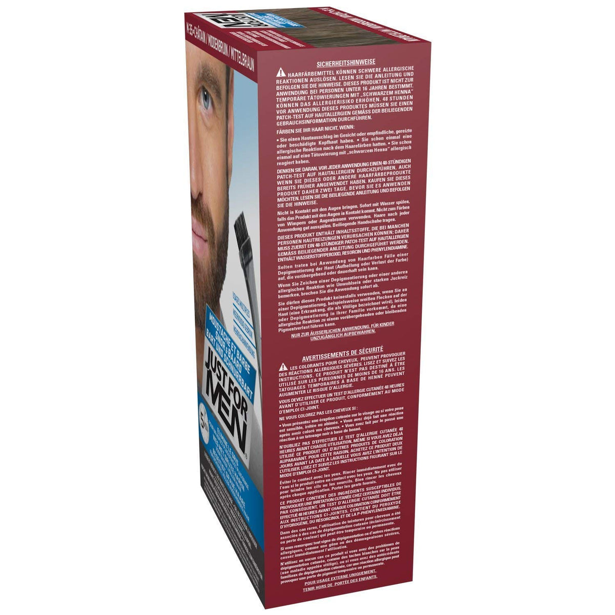 White Smoke Just For Men Brush-in Color Gel Medium Brown M-35