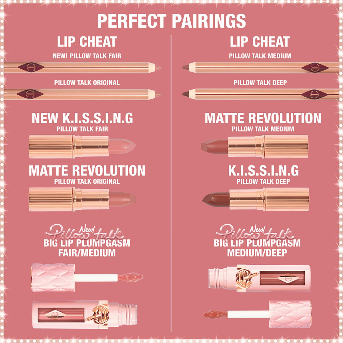 Pale Violet Red Charlotte Tilbury Big Lip Plumpgasm Lip Gloss - Gift Set Essential - Hydrating Plumper with Hyaluronic Acid & Heat + Ice Technology - Perfect for Pairing with Makeup Favorites