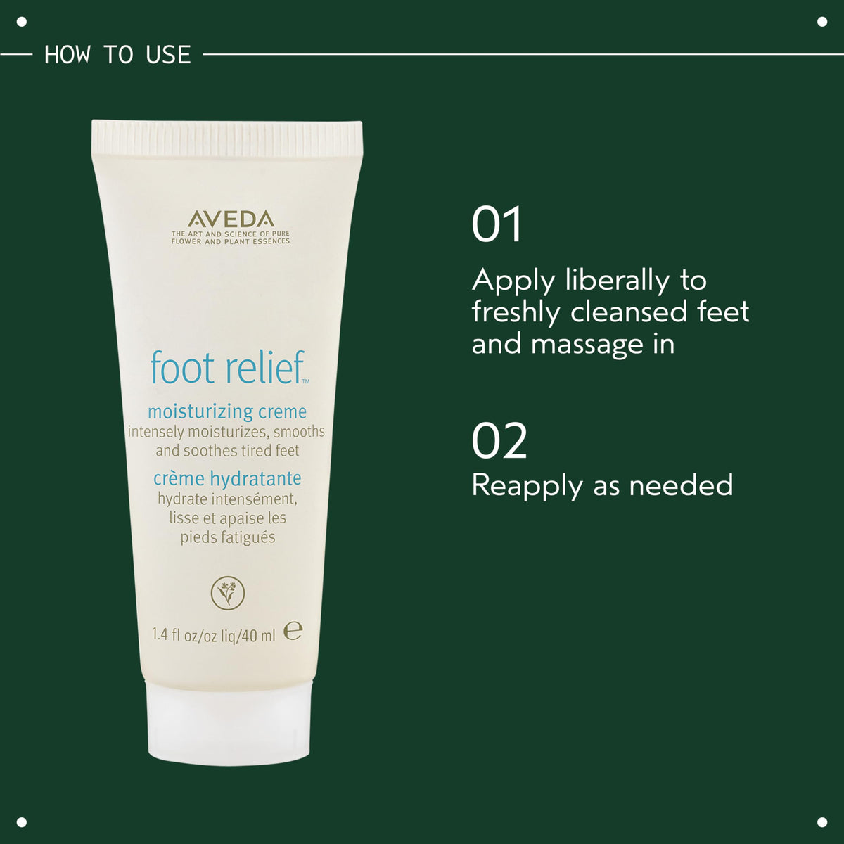 Dark Slate Gray AVEDA Foot Relief Moisturizing Creme | Exfoliates, Softens & Smooths Dry Feet | with Jojoba, Peppermint, Tea Tree, Castor Oils, 4.2 Fl Oz