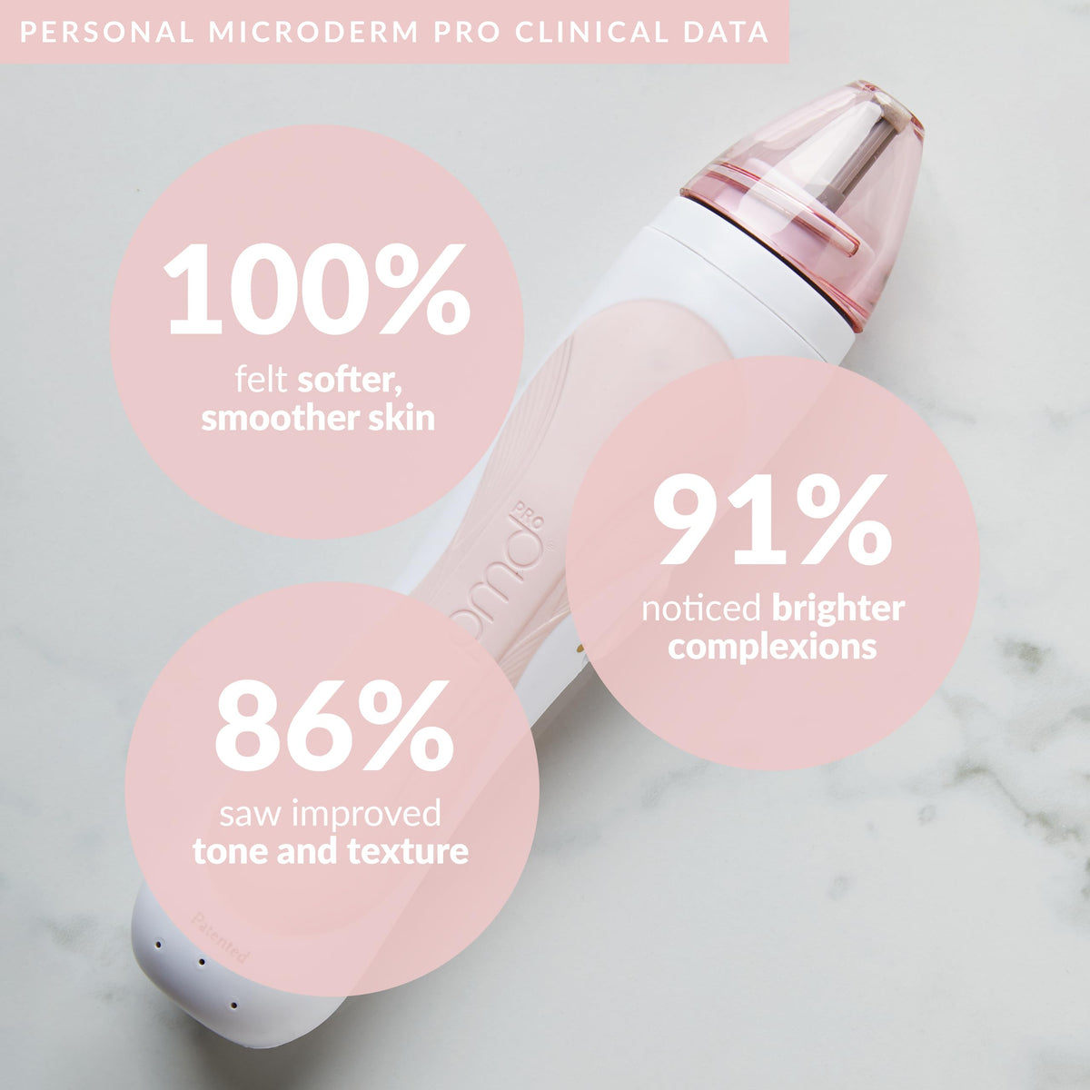 Light Gray PMD Beauty Personal Microderm Pro - At-Home Use, Facial Exfoliator Tool, Microdermabrasion Machine Kit for Face and Body Skincare