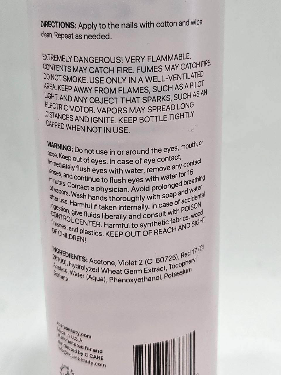 Gray Nourishing Acetone Nail Polish Remover | Professional Quality | Rapidly Removes Natural, Natural, Gel, Acrylic, and Glitter Nails | 16 Fl oz