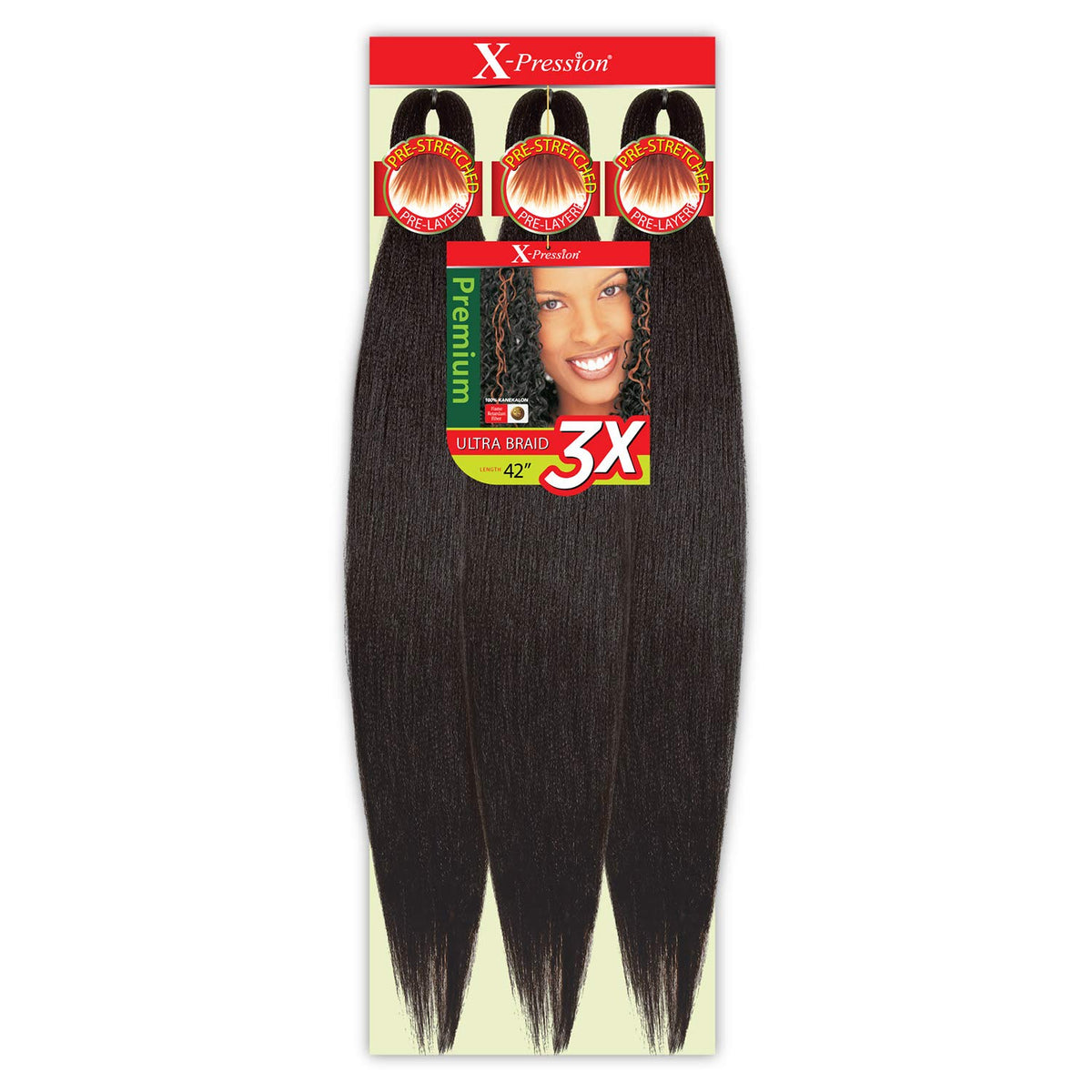 Dark Slate Gray MULTI PACK DEALS! Outre Braids X-Pression Kanekaion 3X Pre Stretched Braid 42" (1-PACK, 613)