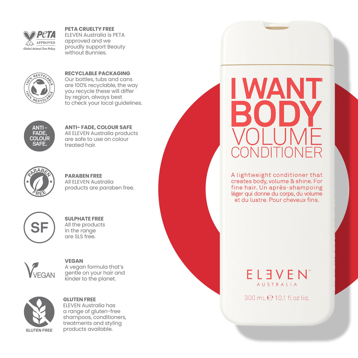 White Smoke ELEVEN AUSTRALIA I Want Body Volume Hair Conditioner - 32.5 Fl Oz