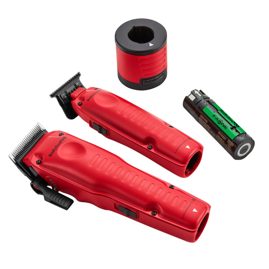 White Smoke BaBylissPRO FXONE LO-PROFX prepack Including Hair Clipper, Trimmer, Charging Base and Boosted Capacity Battery