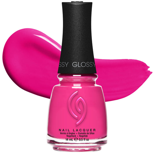 White Smoke China Glaze CG Nail Lacquer Make an Entrance – Deep Fuchsia Nail Polish, Quick Dry, Chip Resistant Glossy Finish for Salon & DIY Manicure, 0.5 fl oz