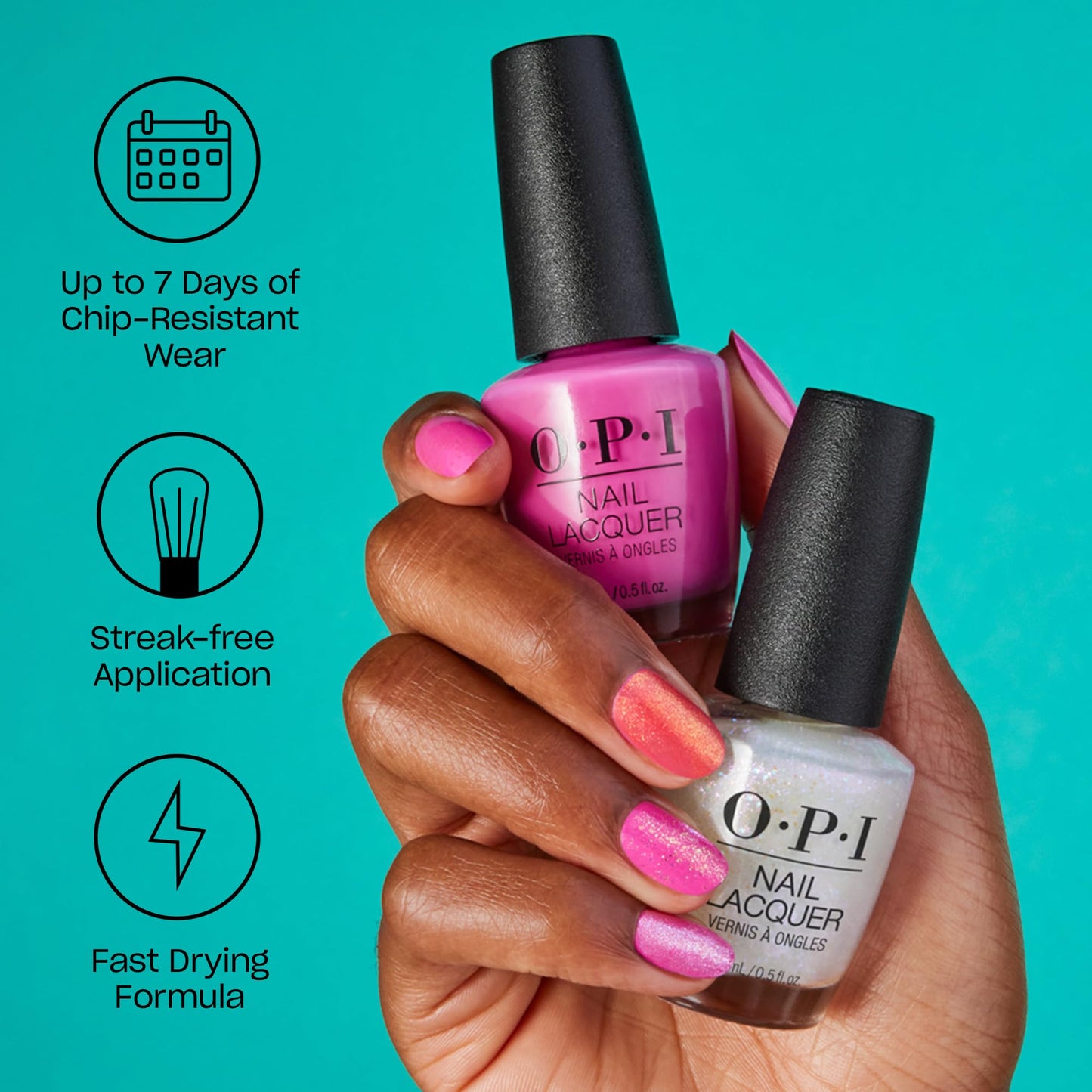 Light Sea Green OPI Nail Lacquer Lincoln Park After Brunch | Opaque Dark Warm Maroon Crème Chip Resistant Nail Polish | The New OPIcons Collection | Spring 2026