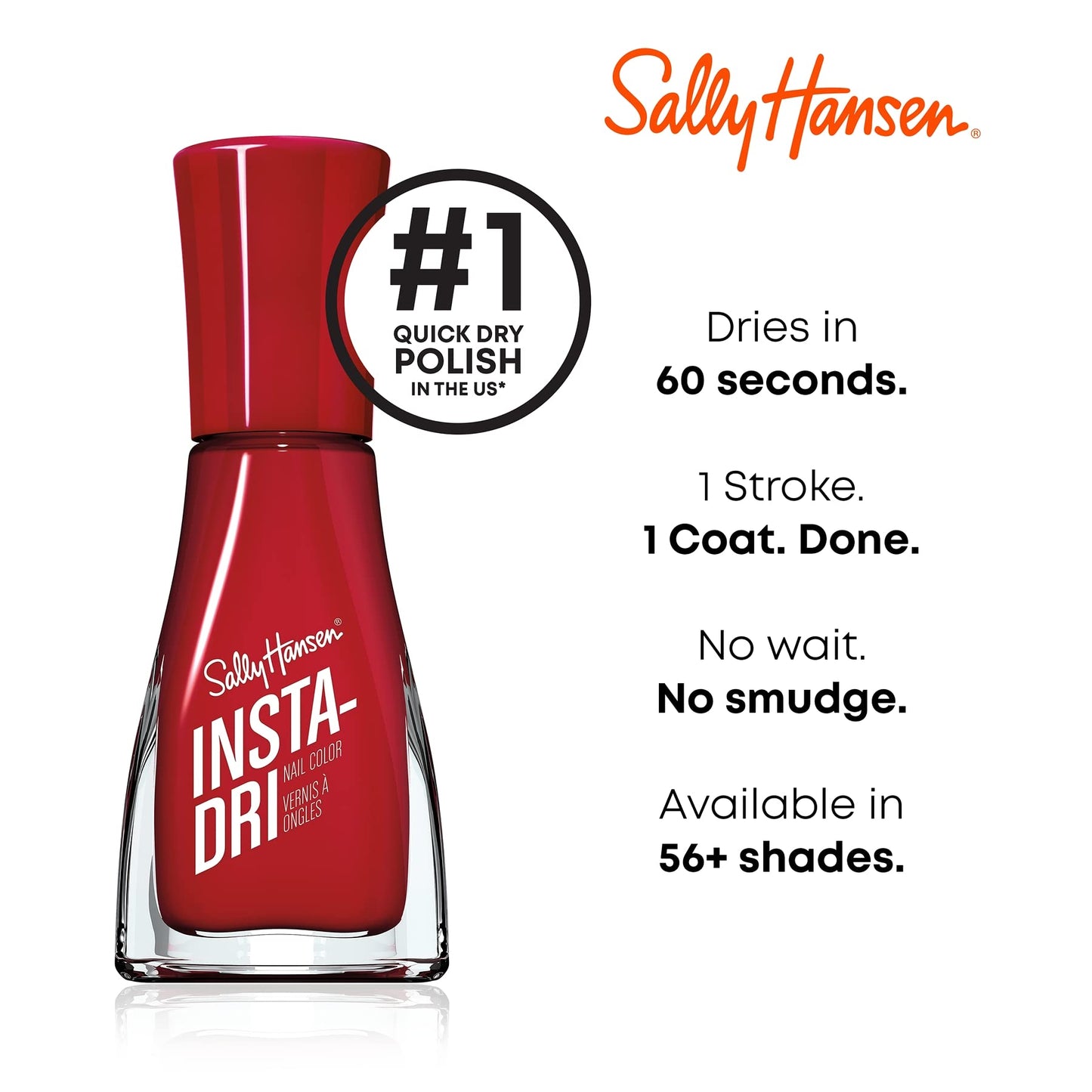 White Smoke Sally Hansen Insta Dri Fast Dry Nail Polish, PEEPS Lavender, 0.31 fl oz