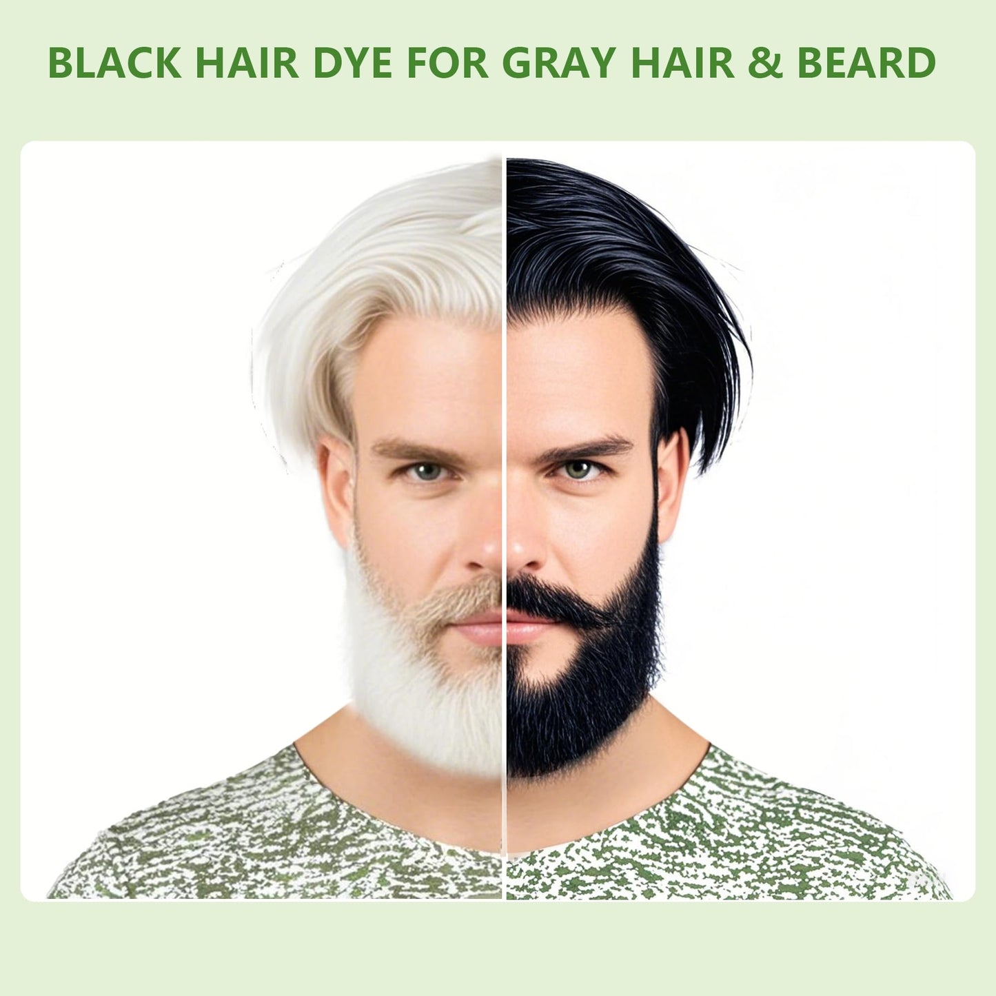 White Smoke Black Hair Dye Gel, 3 IN 1 Gentle for Women & Men,Black Hair dye Complete Gray Coverage,contains Various Plant Extracts, Hair Color Gel No Ammonia & Peroxide, 200ml