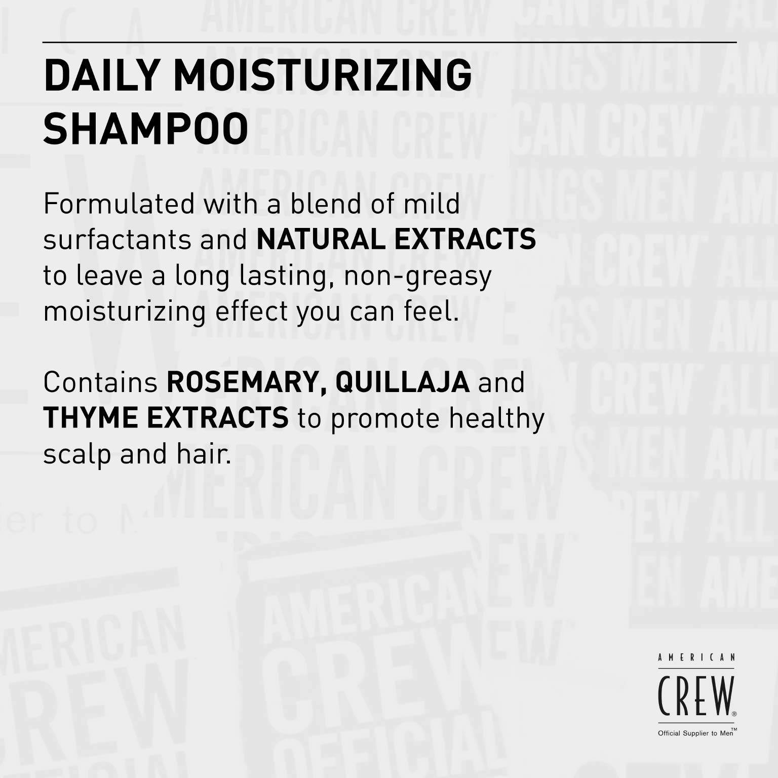 Lavender American Crew Daily Moisturizing Shampoo, 33.8 Ounce
