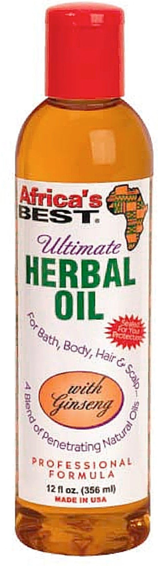 White Smoke Africa's Best Ultimate Herbal Oil with Ginseng 12 oz (Pack of 8)