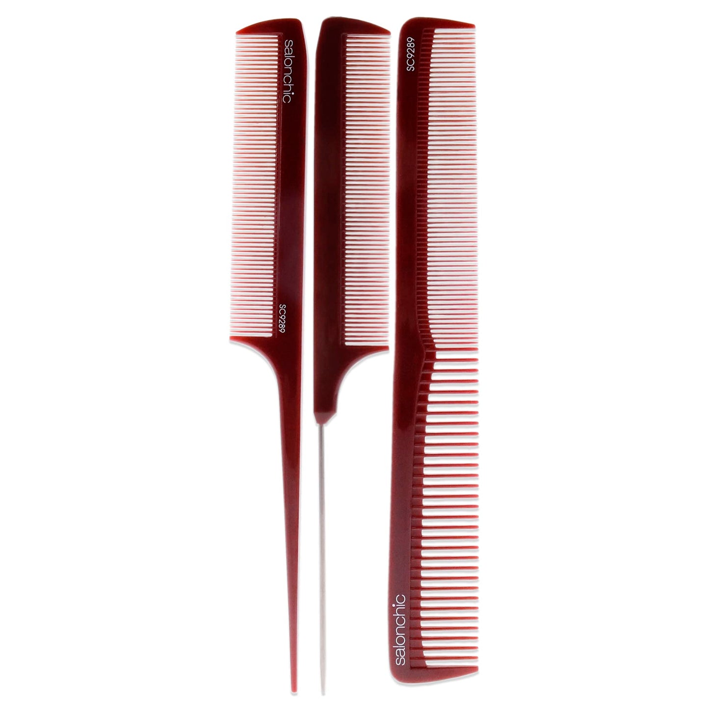 White Smoke SalonChic SalonChic Comb Set Comb Unisex 3 Pc