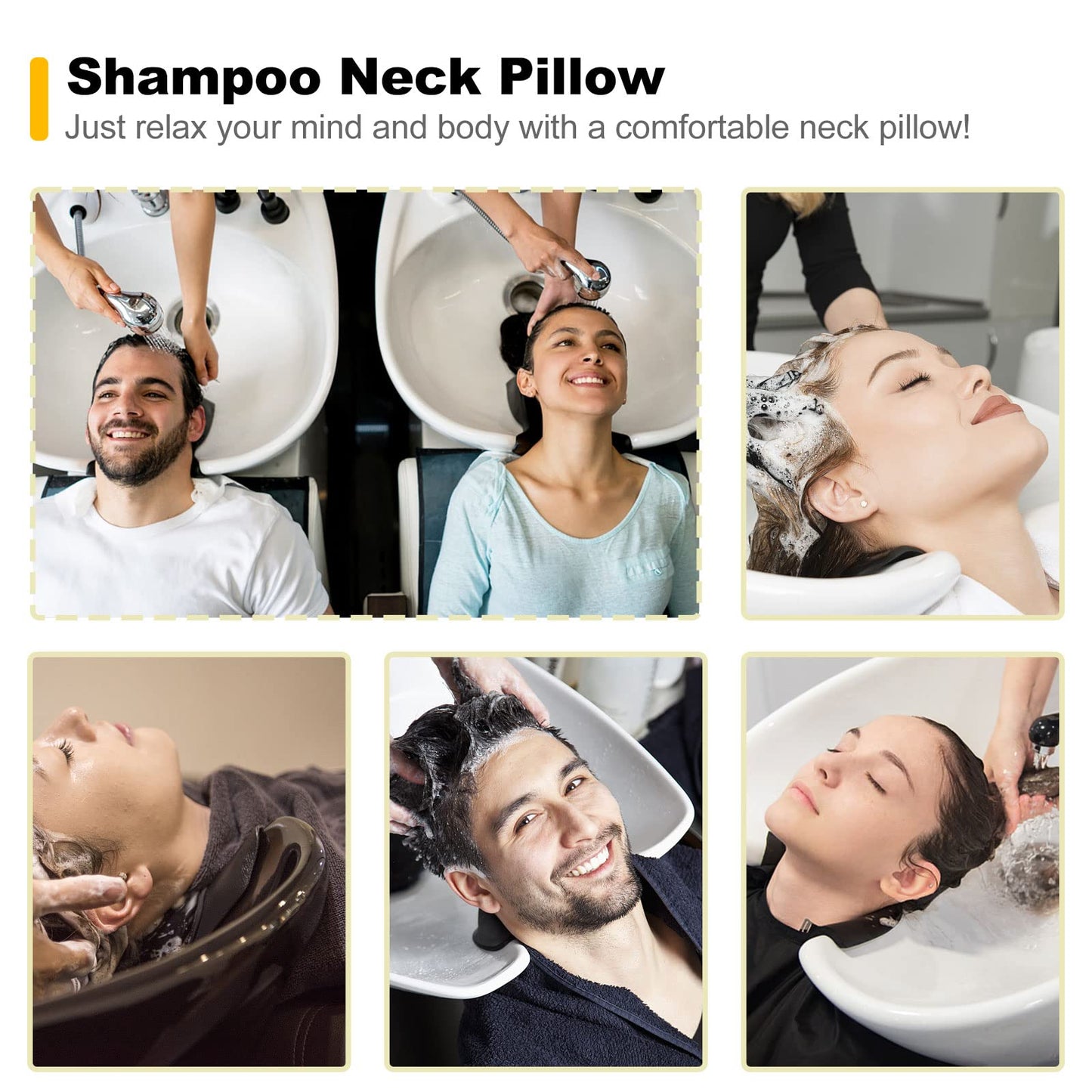 White Smoke AISEELY Shampoo Bowl Neck Rest for Salon, Salon Shampoo Neck Rest Cushion, Professional Shampoo Bowl Neck Cushion, Silicone Salon Sink Neck Rest for Wash Basin Hair Washing Tray for Sink at Home