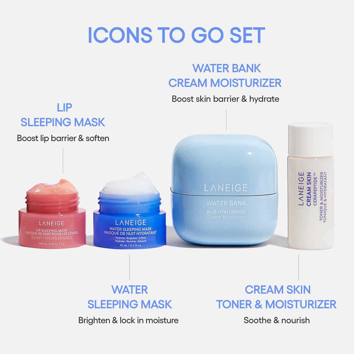 White Smoke LANEIGE Daily Hydration Essential Set