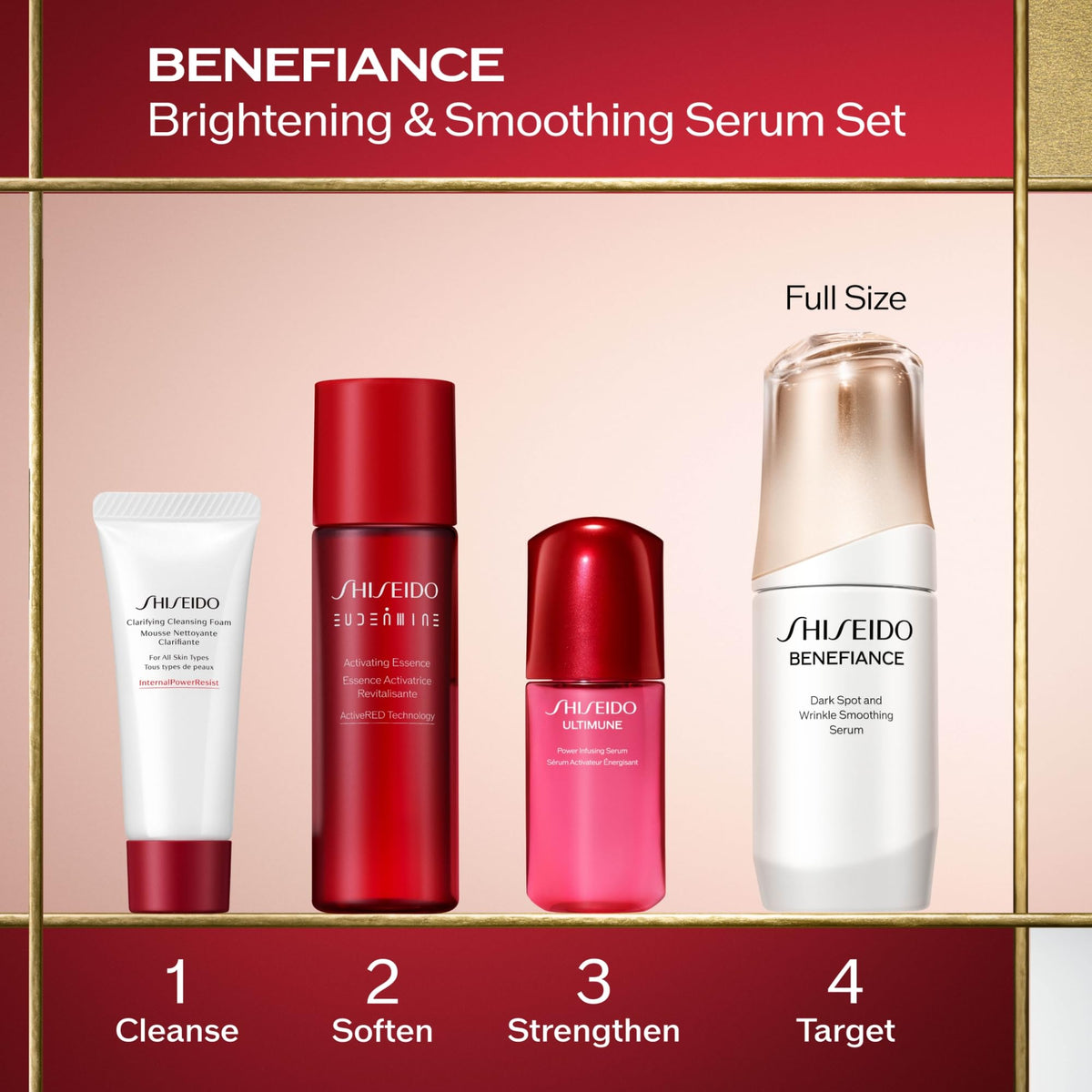 Antique White Shiseido Benefiance Brightening & Smoothing Serum Set - $140 Value