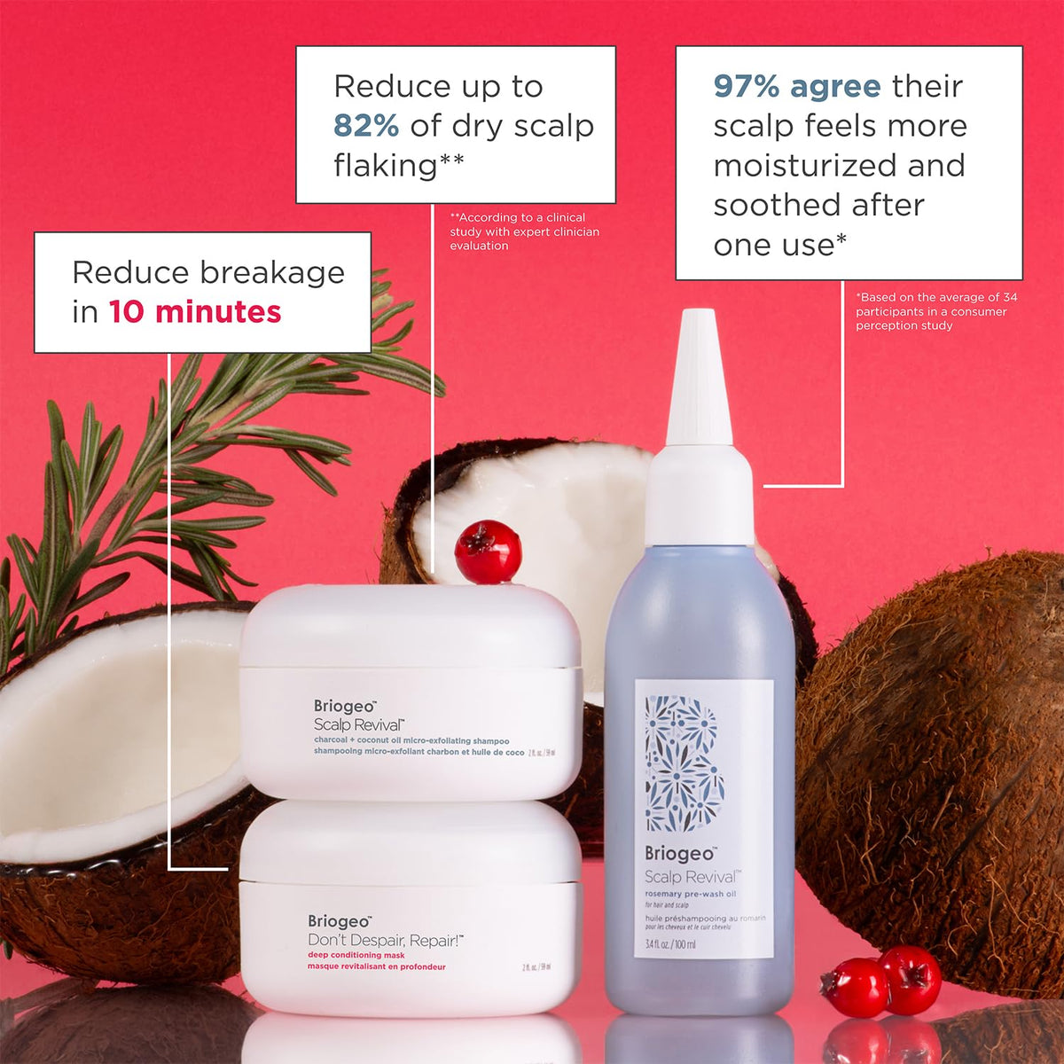 White Smoke Briogeo Healthy Hair Delights Holiday Kit | Clean Hair Repair Gift Set