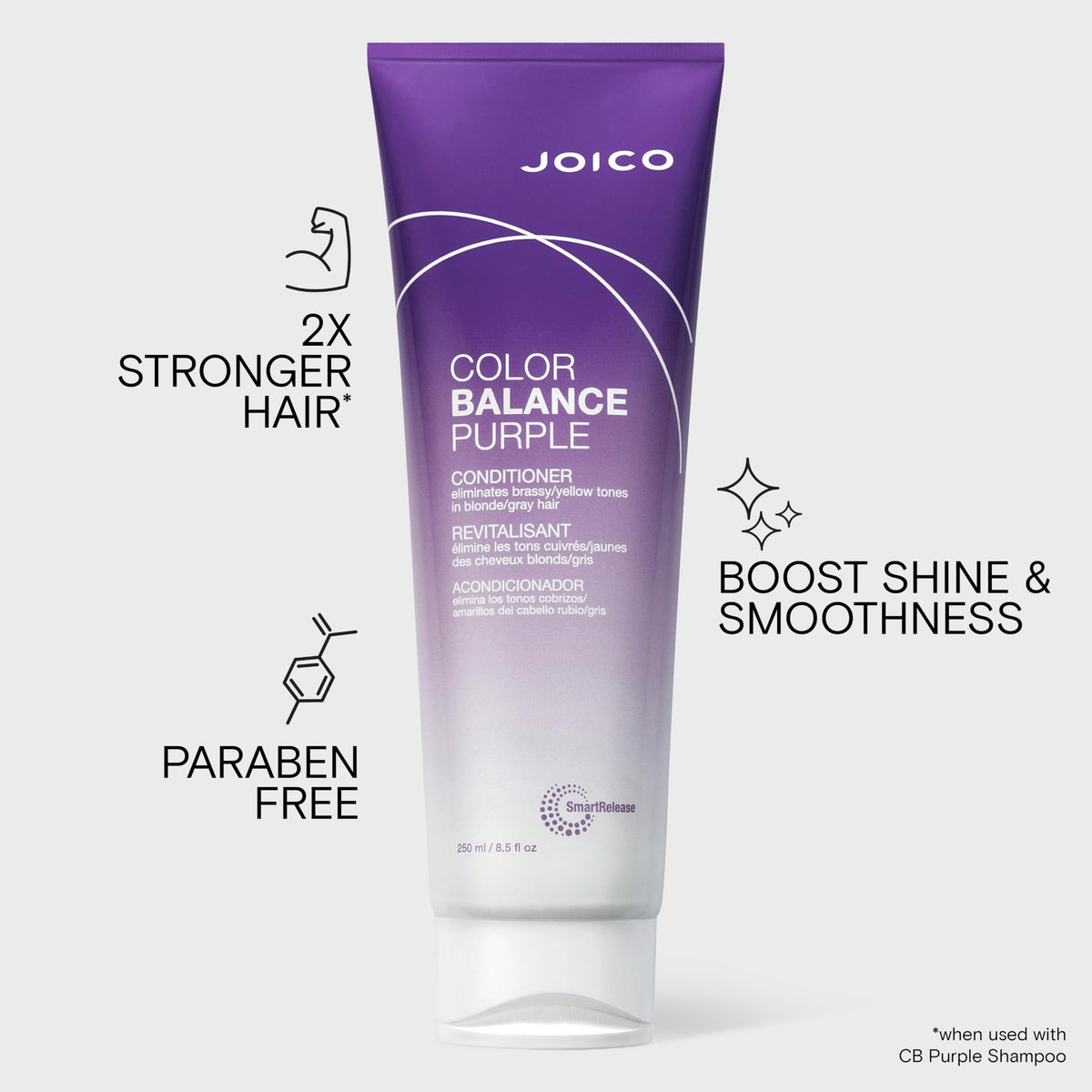 Lavender Joico Color Balance Purple Conditioner | Eliminate Brassy Tones | 8.5 Fl Oz