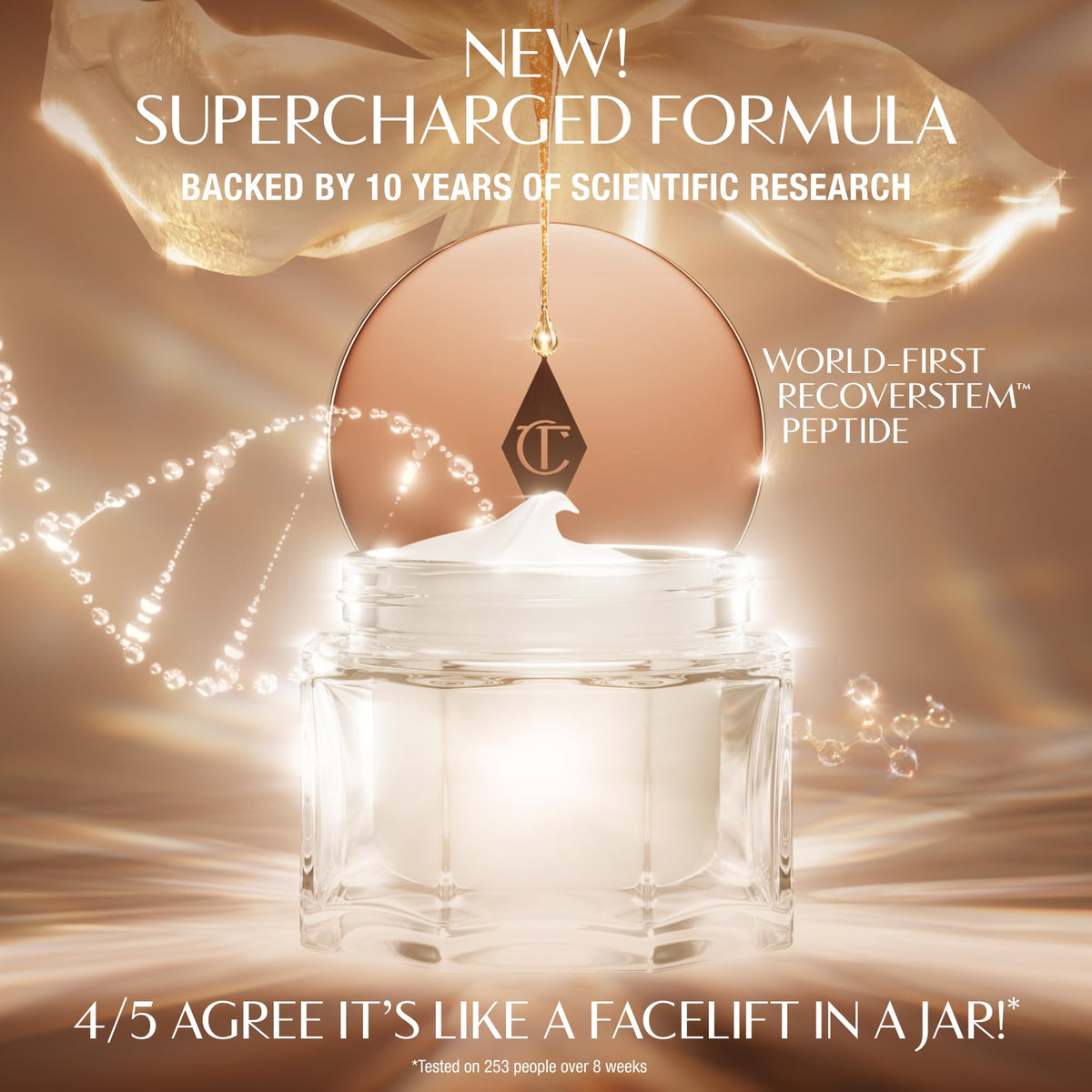 Rosy Brown Charlotte Tilbury Magic Cream Face Moisturizer - Firming & Hydrating Face Cream to Create a Smoother-Looking Base for Makeup - Enriched with Vitamins C & E, Peptide Complex & Hyaluronic Acid
