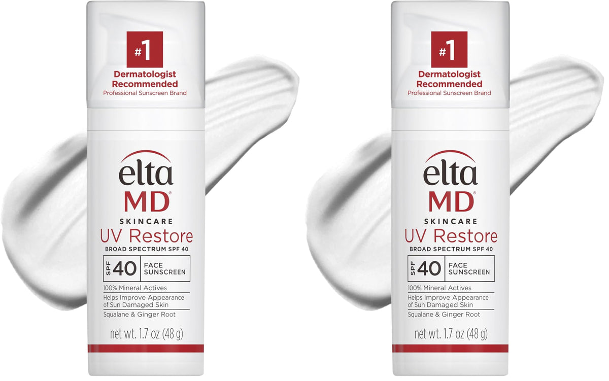 White Smoke EltaMD UV Restore 100% Mineral Face Sunscreen For Mature Skin, SPF 40