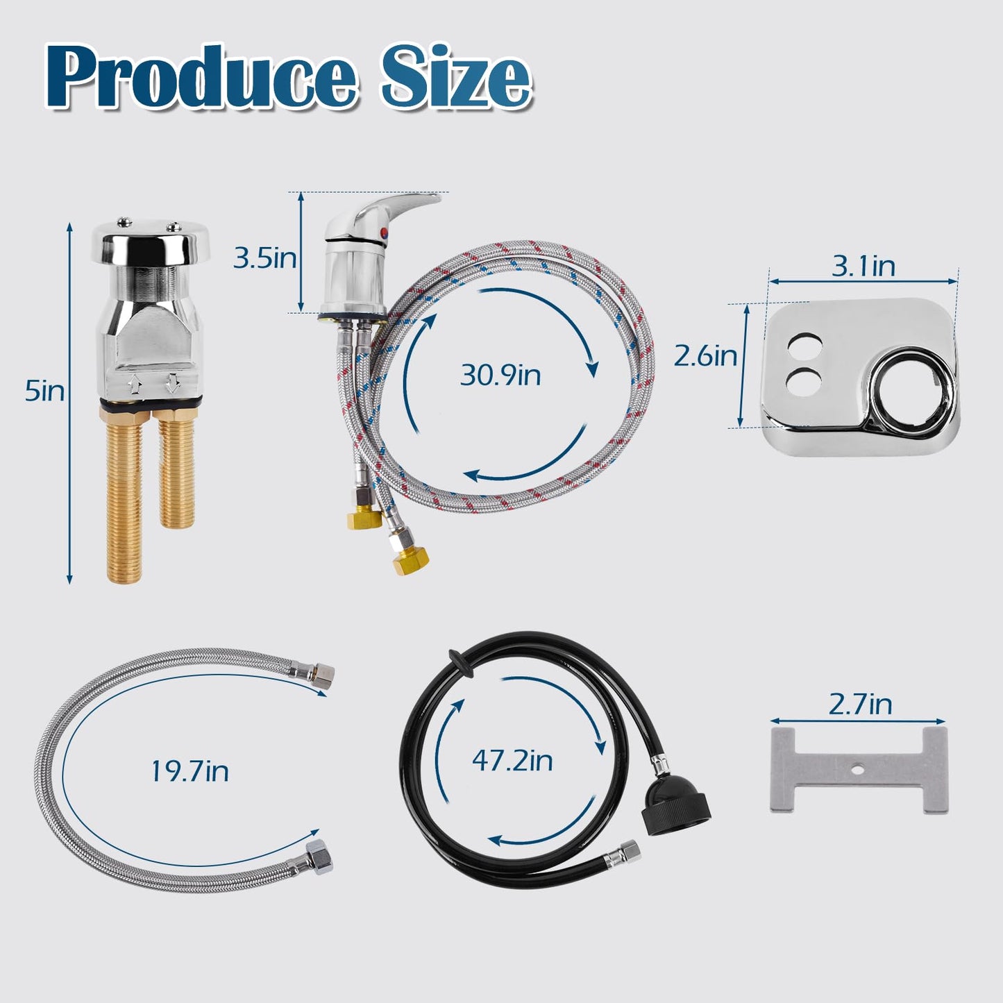 Lavender Salon Shampoo Bowl Faucet Vacuum Breaker Kit, Salon Faucet for Shampoo Bowl,Hair Salon Sink Sprayer Hose Set