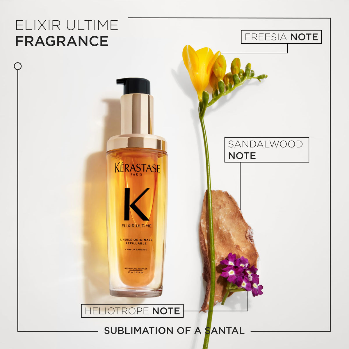 Lavender Kerastase Elixir Ultime Refillable Oil – For Shine & Hydration