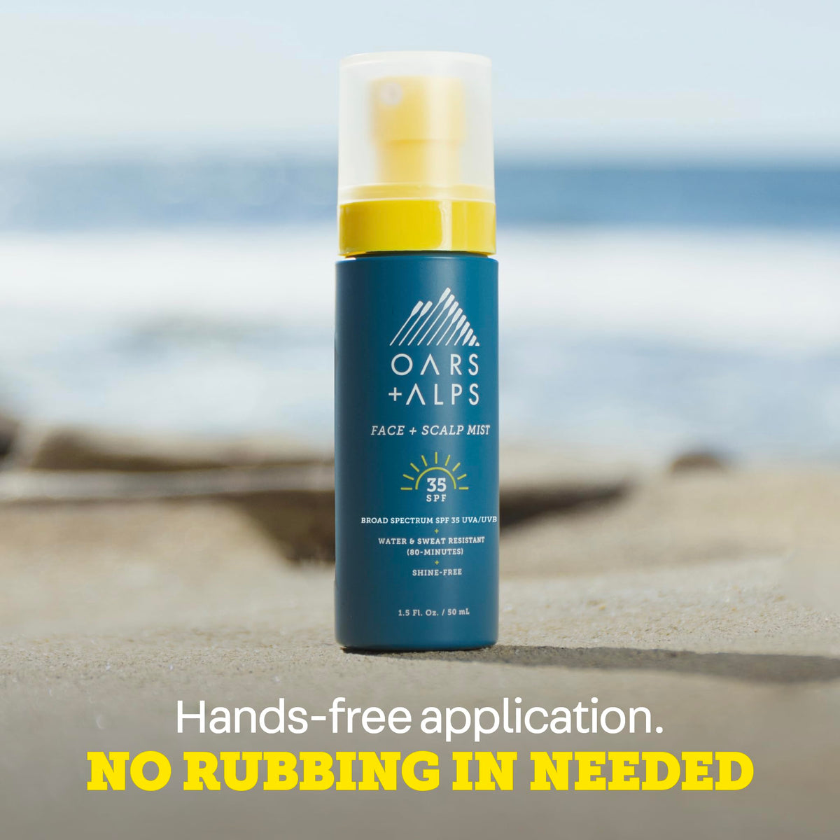 Lavender Oars + Alps SPF 35 Sunscreen Mist for Face + Scalp, 1pk, 1.5 Oz