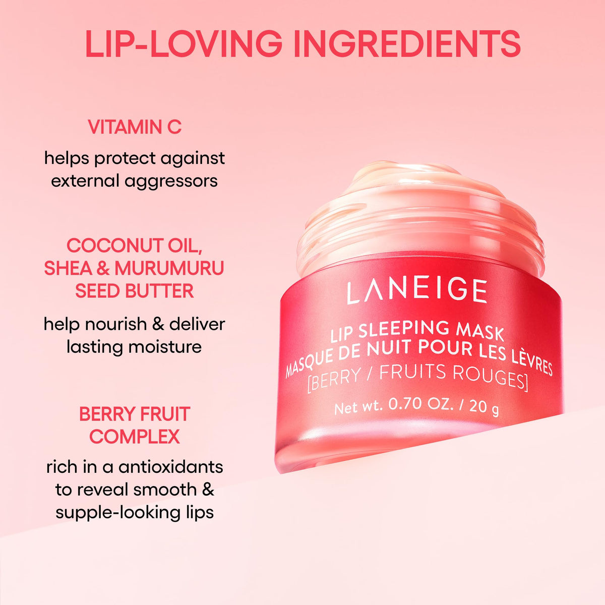 Misty Rose LANEIGE Midnight Minis: Limited-Edition Holiday Lip Care Gift Set for Day & Night Hydration