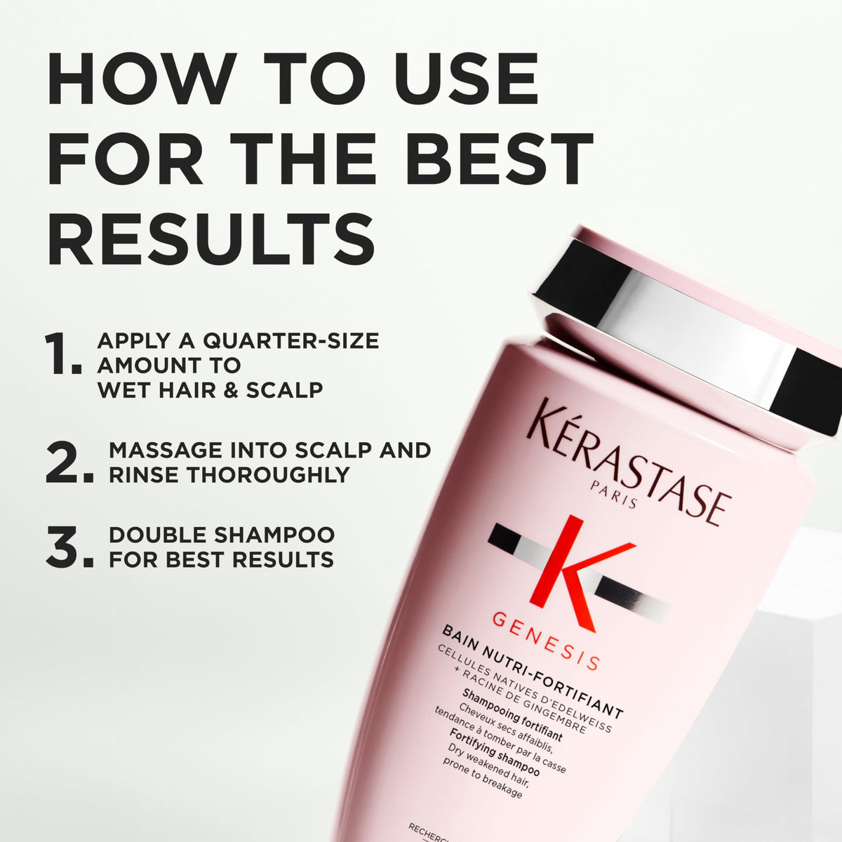 White Smoke Kerastase Genesis Nutri-Fortifiant Shampoo – For Weak Hair
