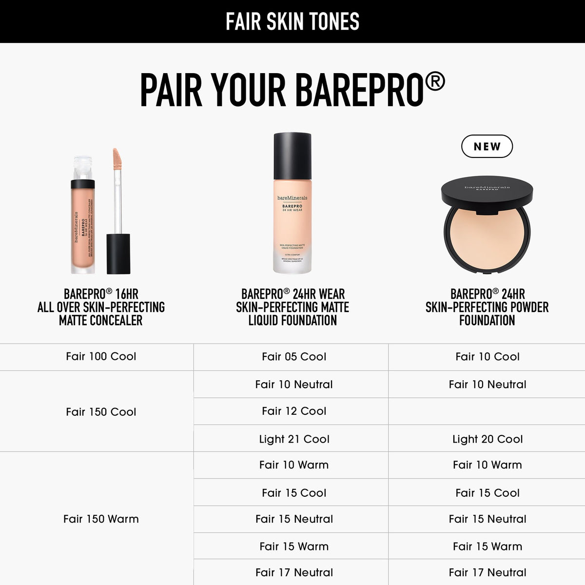 White Smoke bareMinerals BAREPRO Pressed Powder Foundation