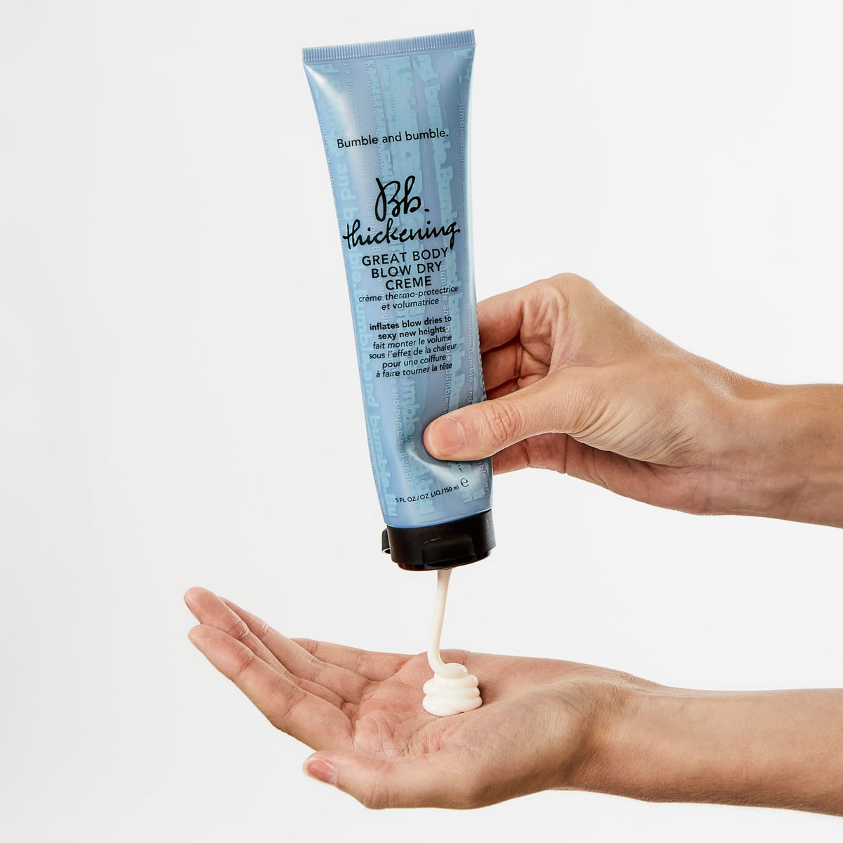 White Smoke Bumble and bumble. Thickening Great Body Volumizing Blow Dry Cream | For Voluminous Blowouts | Heat Protection | For Fine to Medium Wavy, Straight Hair Types, 5 Fl Oz