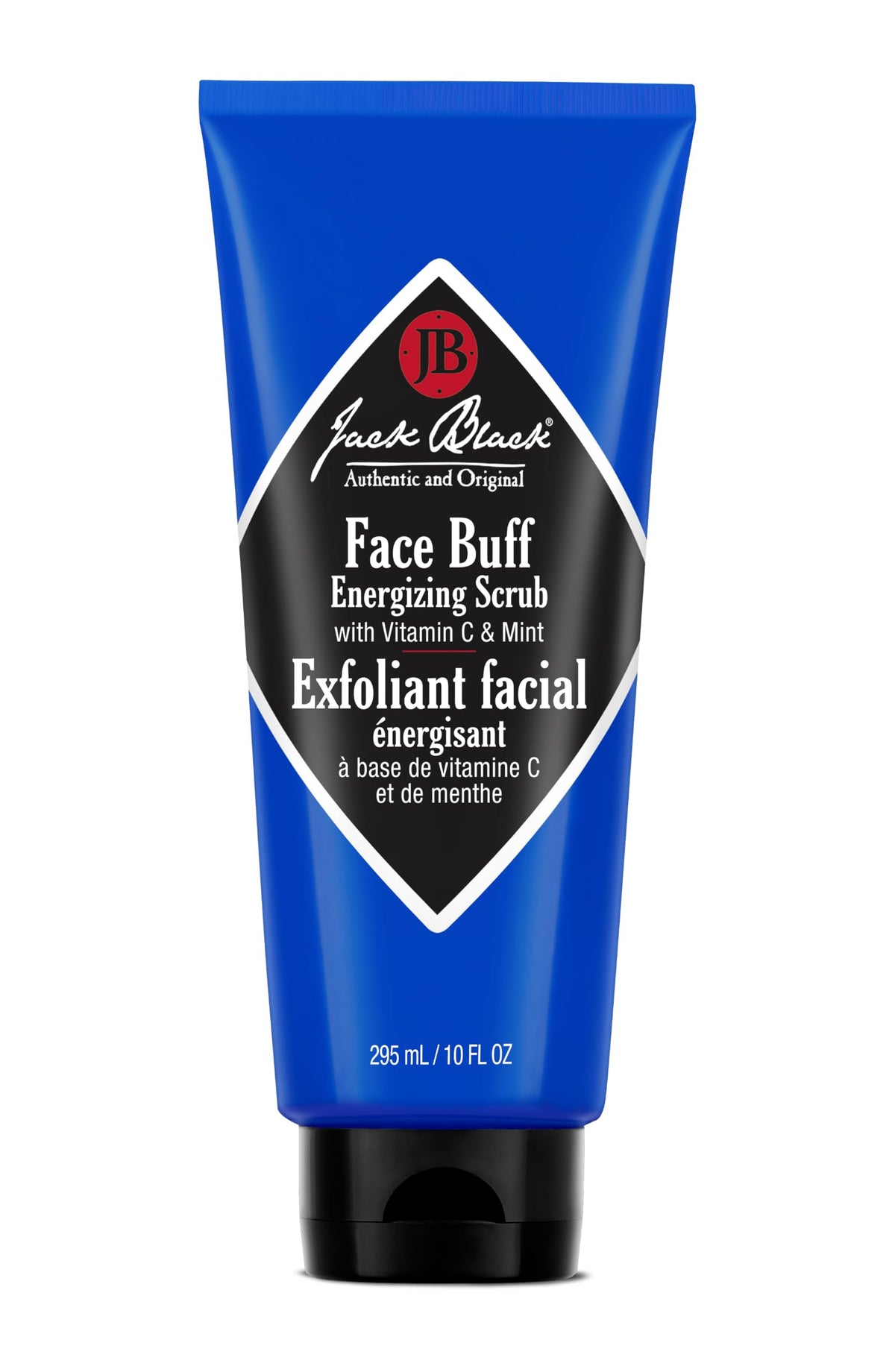 White Smoke Jack Black Face Buff Energizing Scrub, Exfoliating Mens Face Wash, 10 Fl Oz
