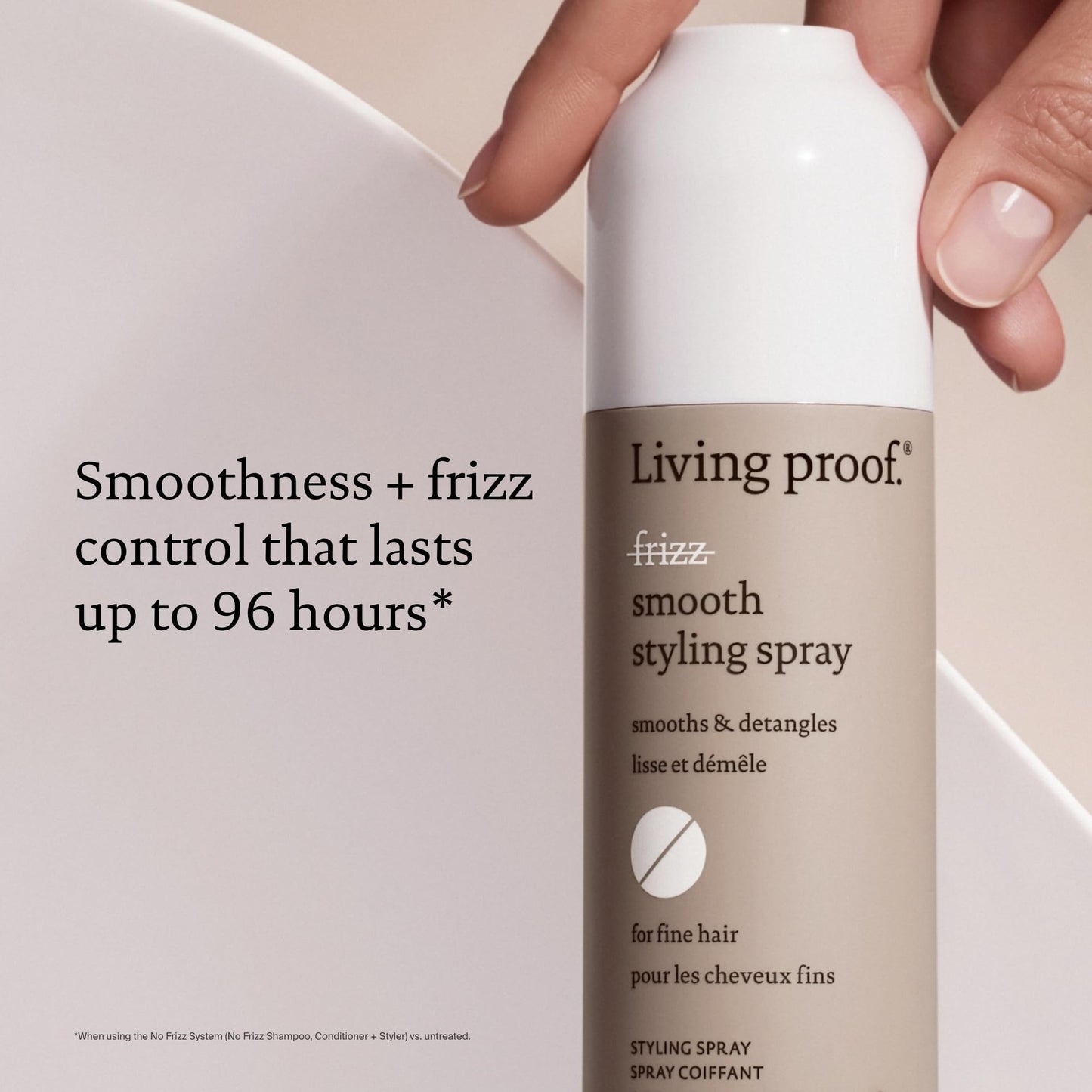 Light Gray Living proof No Frizz Smooth Styling Spray