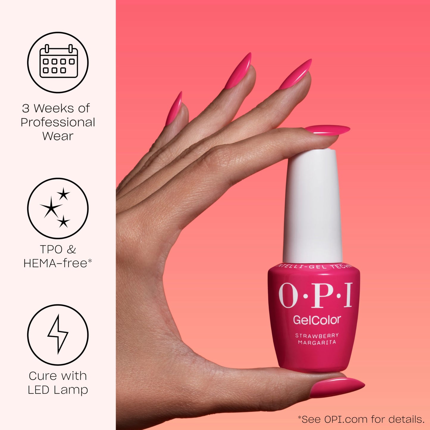 Salmon OPI GelColor Iconic Gel Nail Polish + System Bundle | Super Base Coat + Funny Bunny, Sheer Soft White Crème UV Cure Gel Polish + Super Gloss Top Coat
