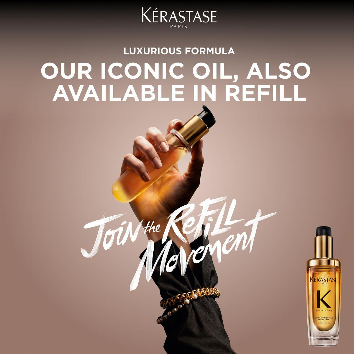 Dim Gray Kerastase Elixir Ultime Refillable Oil – For Shine & Hydration