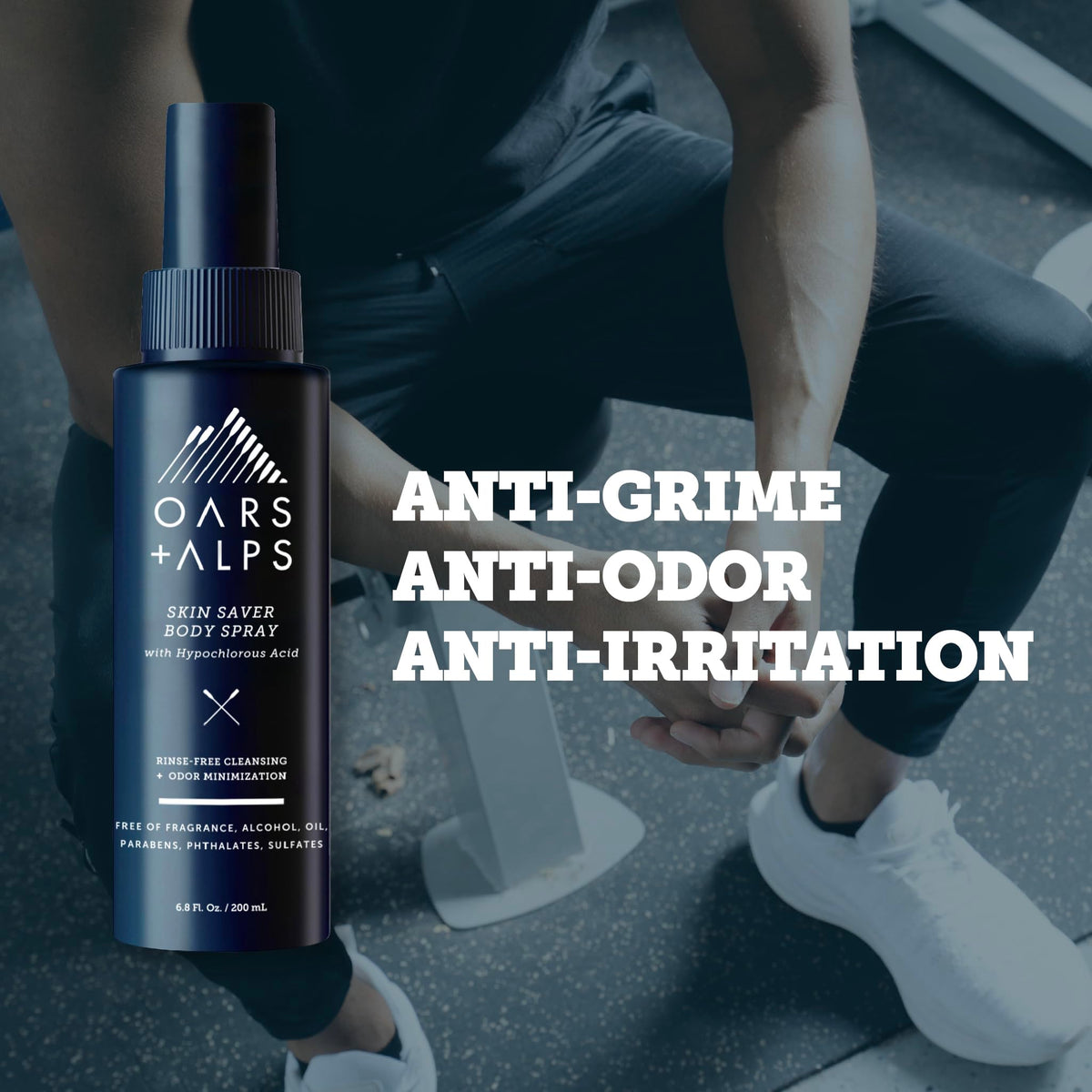 Black Oars + Alps Hypochlorous Acid Spray for Body, Skin Saver, 6.8oz
