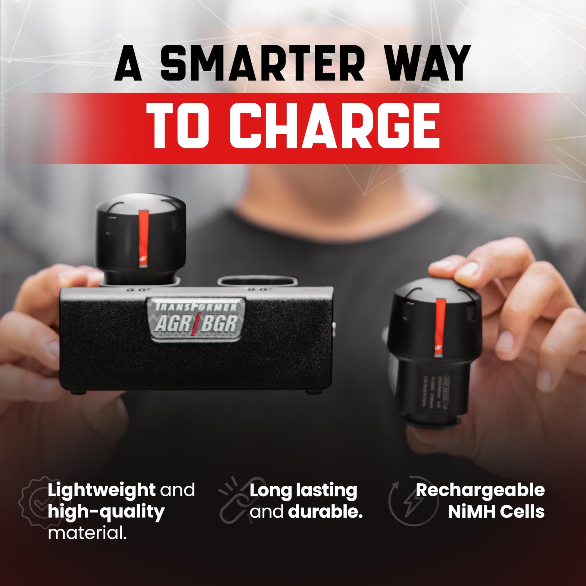 Black Artisan Power Double Charger and Two Replacement Batteries | Best for Andis PowerGroom AGR+ and BGR+ Series Clippers | NiMH Rechargeable Battery Pack | 2100 mAh - 27% Higher Than the OEM Batteries