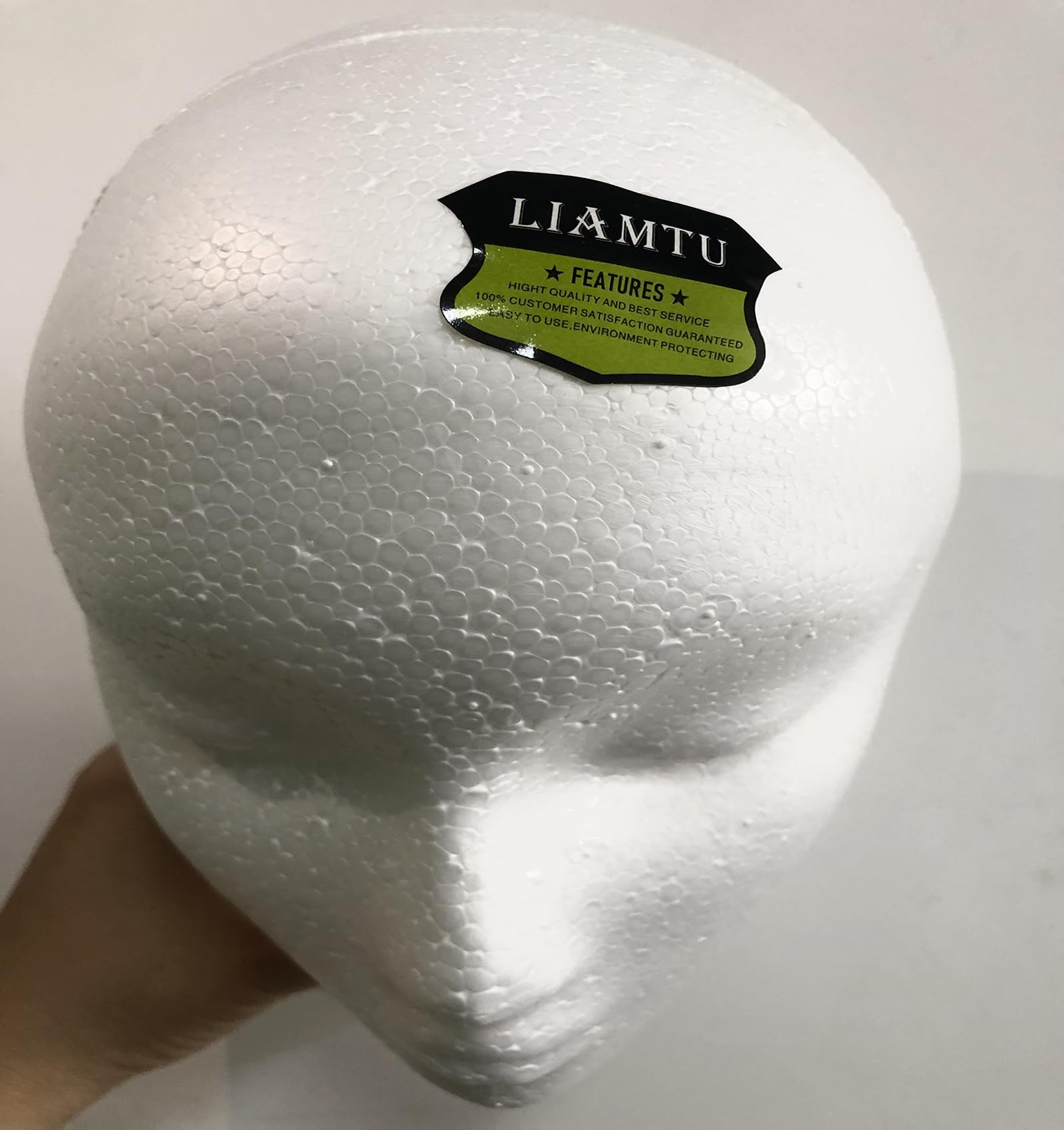 Gray Female Styrofoam Mannequin Head Model - Wig/Hat Display Stand - Art Work Painting Novelty - Foam White by LIAMTU