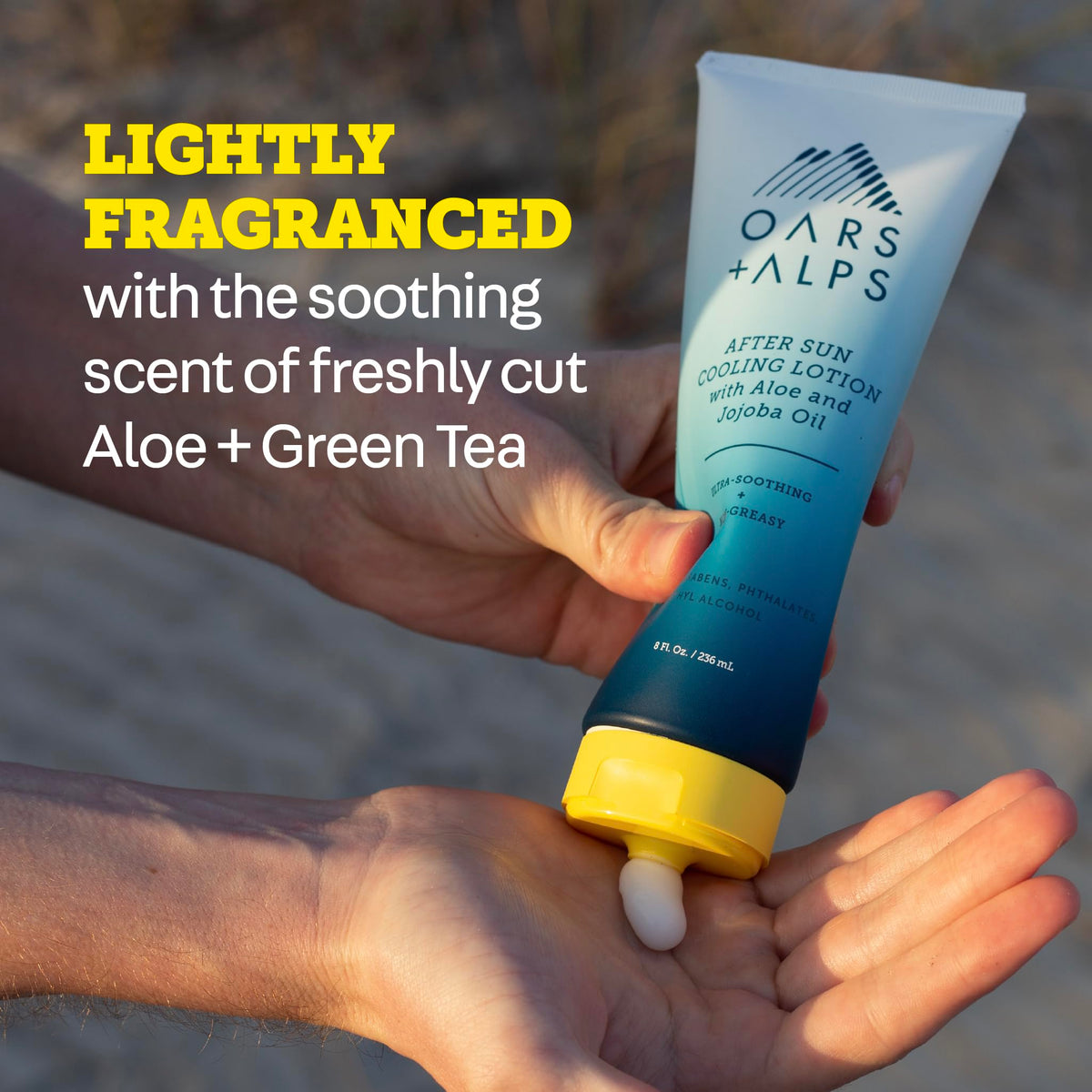 Dim Gray Oars + Alps After Sun Cooling Lotion, Soothing Sunburn Relief, 1pk, 8 Fl Oz