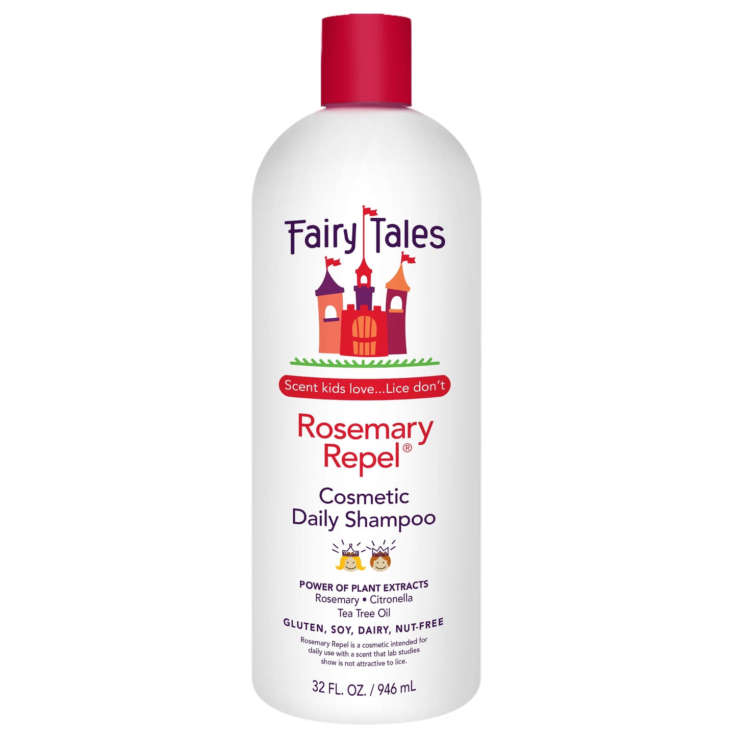 White Smoke Fairy Tales Rosemary Repel Daily Kids Shampoo– Kids Like the Smell, Lice Do Not, 32 fl oz. (Pack of 1)