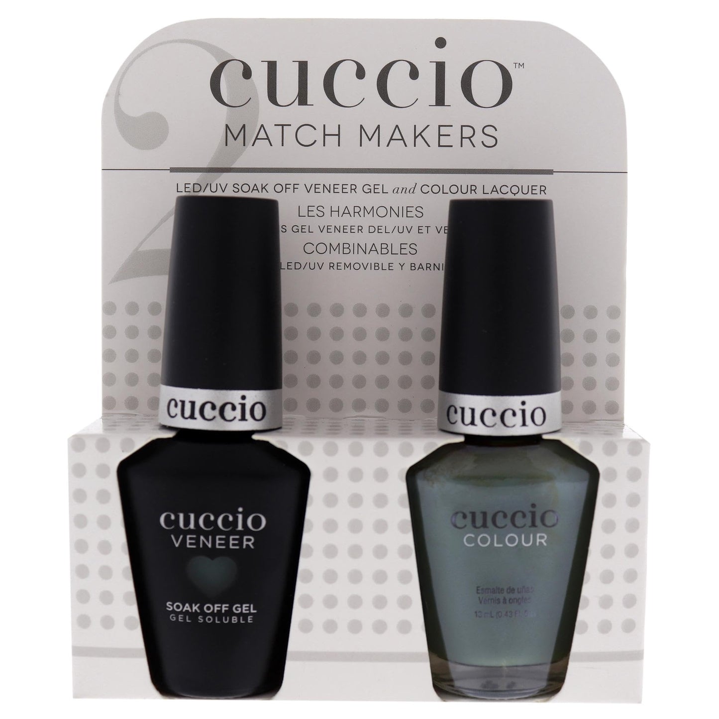 Gray Cuccio Matchmaker Nail Lacquer & Gel Polish, Dubai Me An Island Green, 2 pc (I0098367)