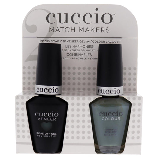 Gray Cuccio Matchmaker Nail Lacquer & Gel Polish, Dubai Me An Island Green, 2 pc (I0098367)