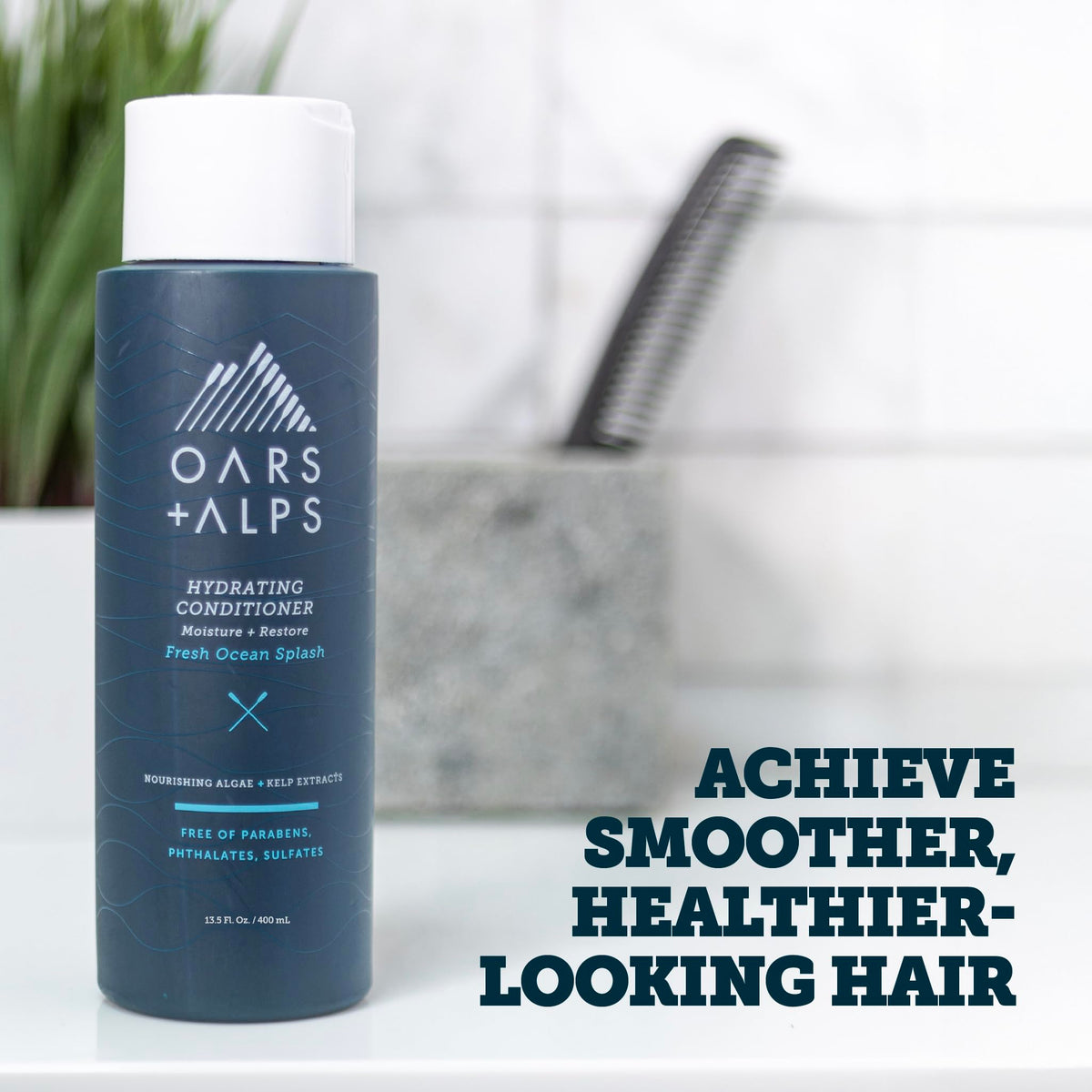 White Smoke Oars + Alps Hydrating Conditioner for Men, Nourishing Formula with Clean Ingredients, Moisturizes & Softens Hair, 1 Pack, 13.5 Fl Oz