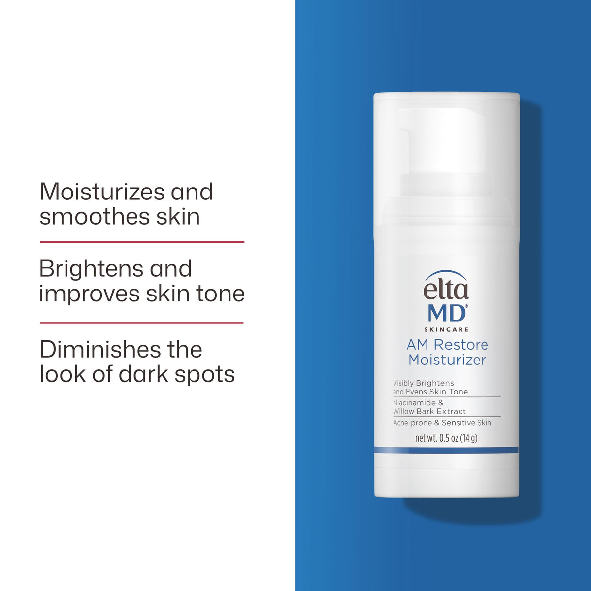 White Smoke EltaMD AM Restore Daily Facial Moisturizer, Lightweight, 0.5 oz
