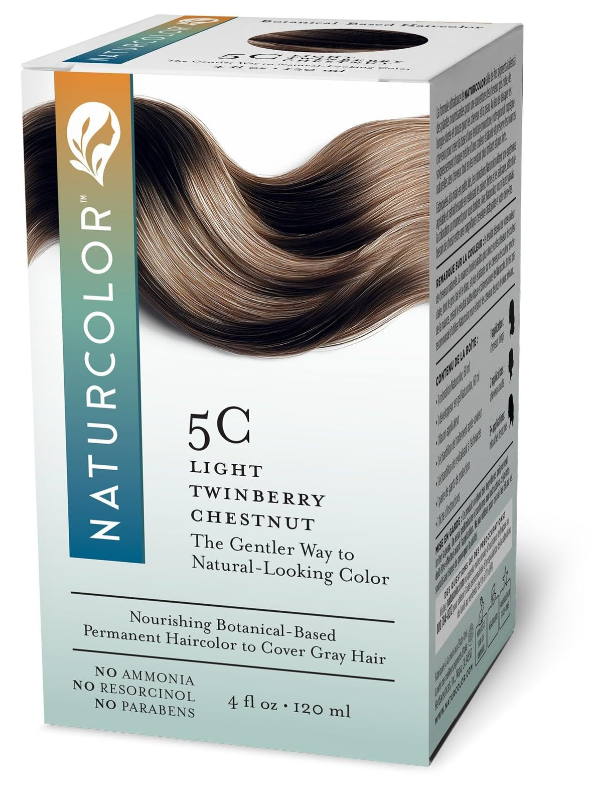 White Smoke Naturcolor 5C Light Twinberry Chestnut Permanent Hair Color, Ammonia-Free